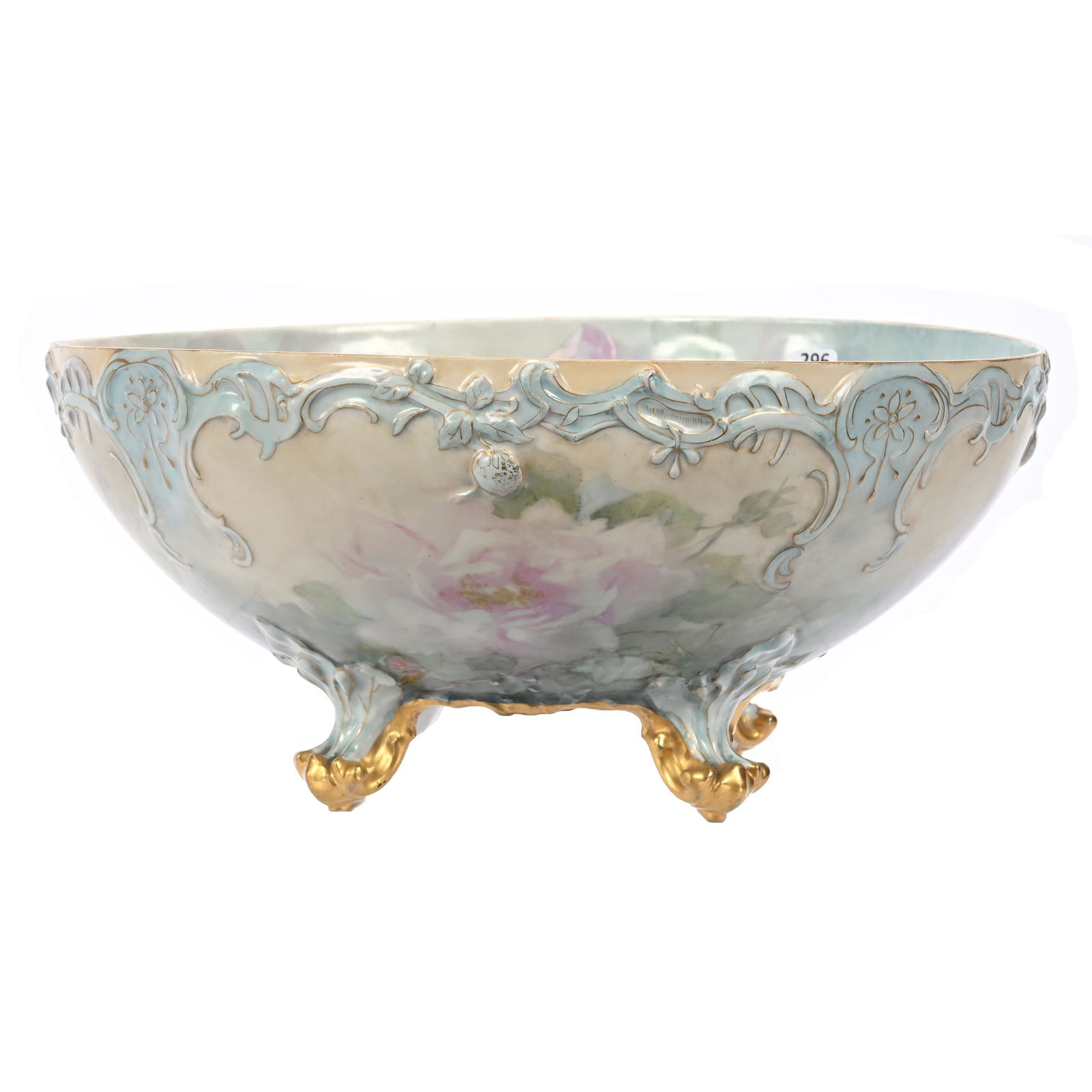 Footed Punch Bowl Marked T&V Limoges (1 of 4)