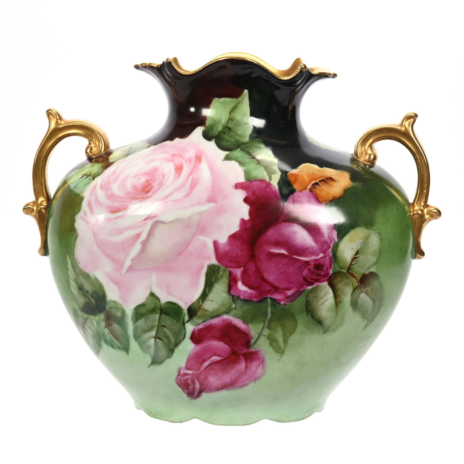 Vase, Two Handles, Marked D'Arcy's #1328 (1 of 3)