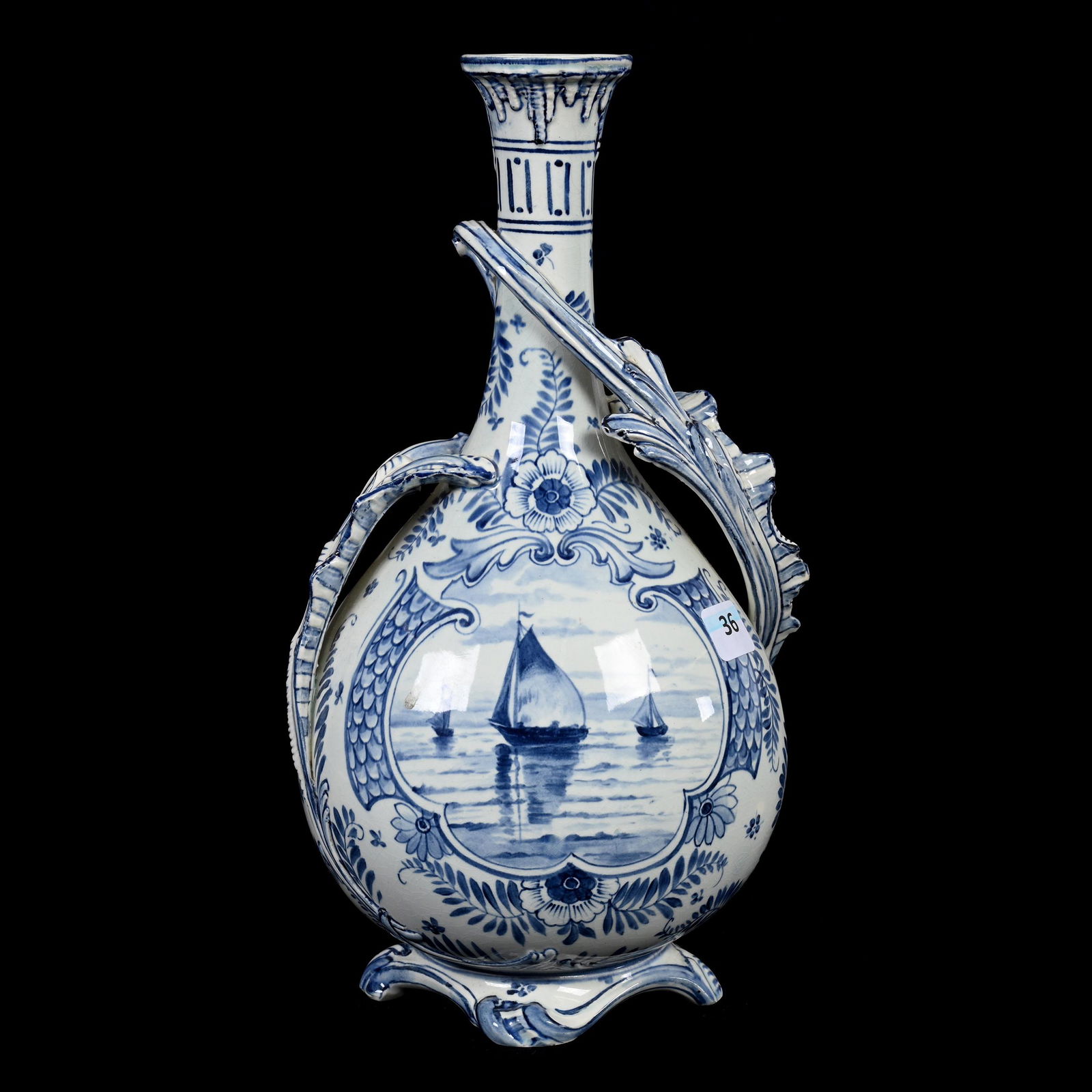 Vase Marked Royal Bonn Delft, Two Handles (1 of 3)