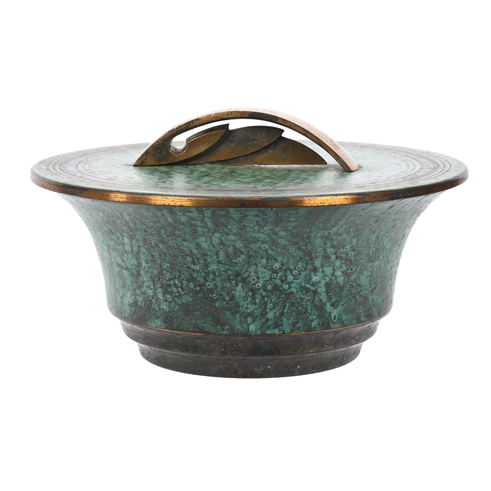 Covered Bowl, Bronze Art Deco Marked Carl Sorensen (1 of 4)