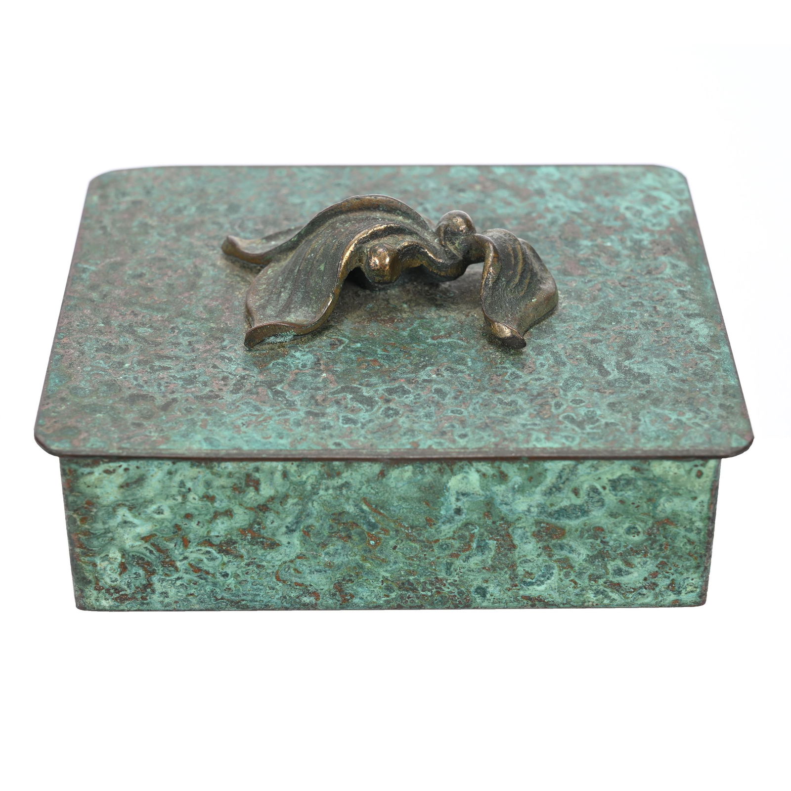 Covered Box, Bronze Art Deco Marked Carl Sorensen (1 of 3)