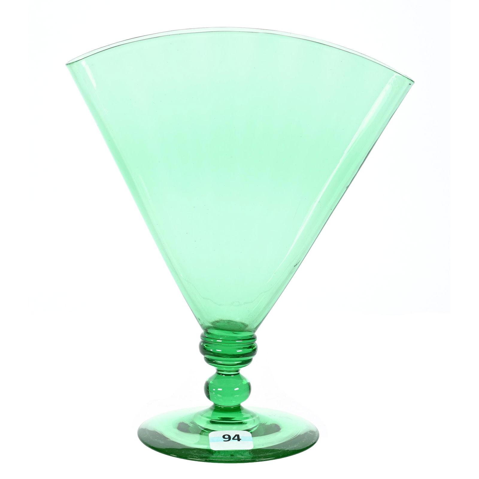Fan Vase, Unmarked Steuben Art Glass (1 of 3)
