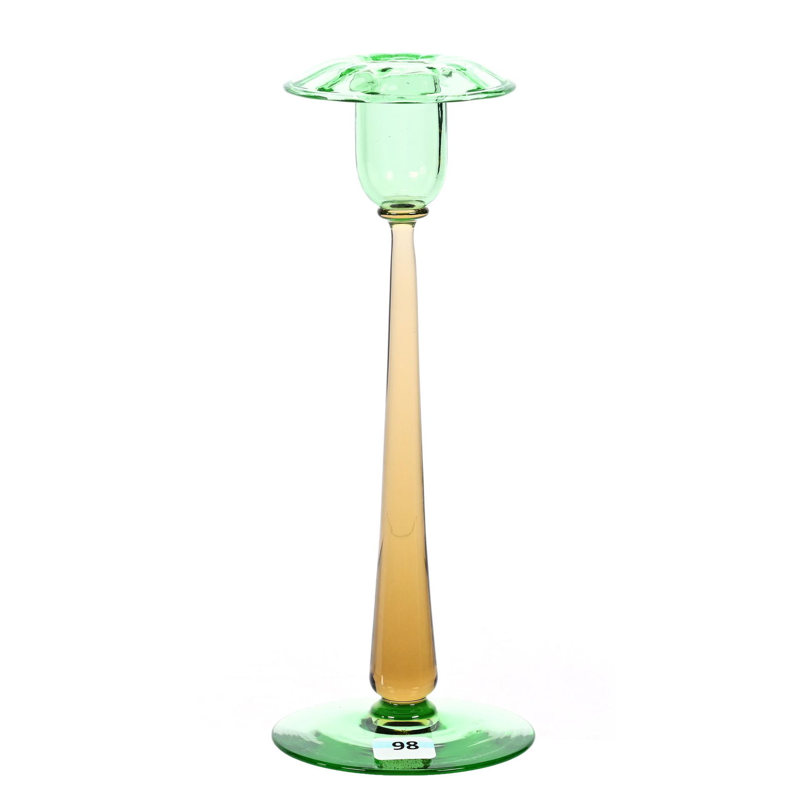 Candlestick, Unmarked Steuben Art Glass (1 of 3)