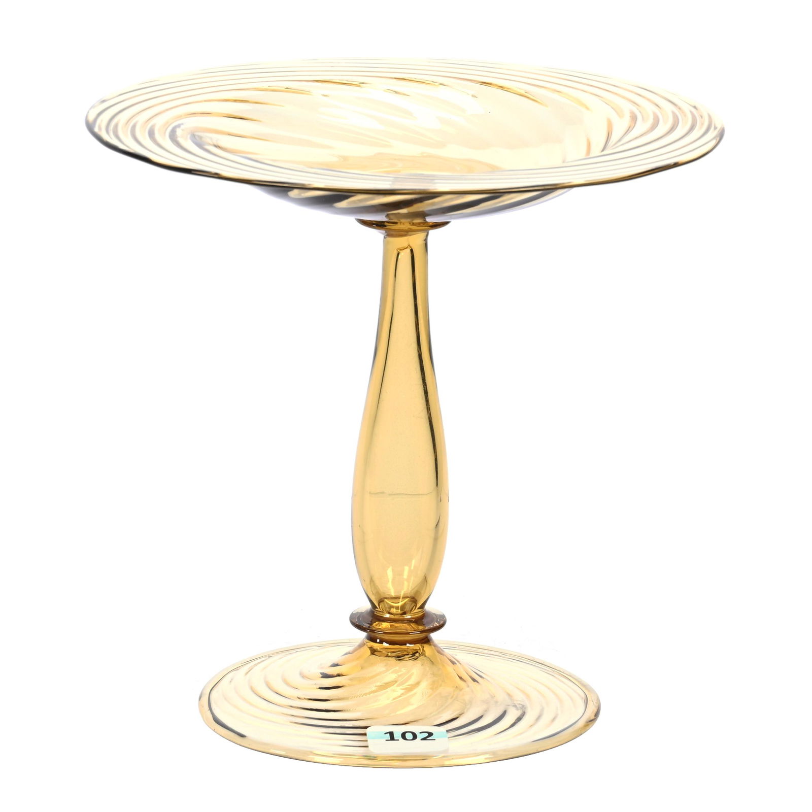 Compote, Unmarked Steuben Art Glass (1 of 3)