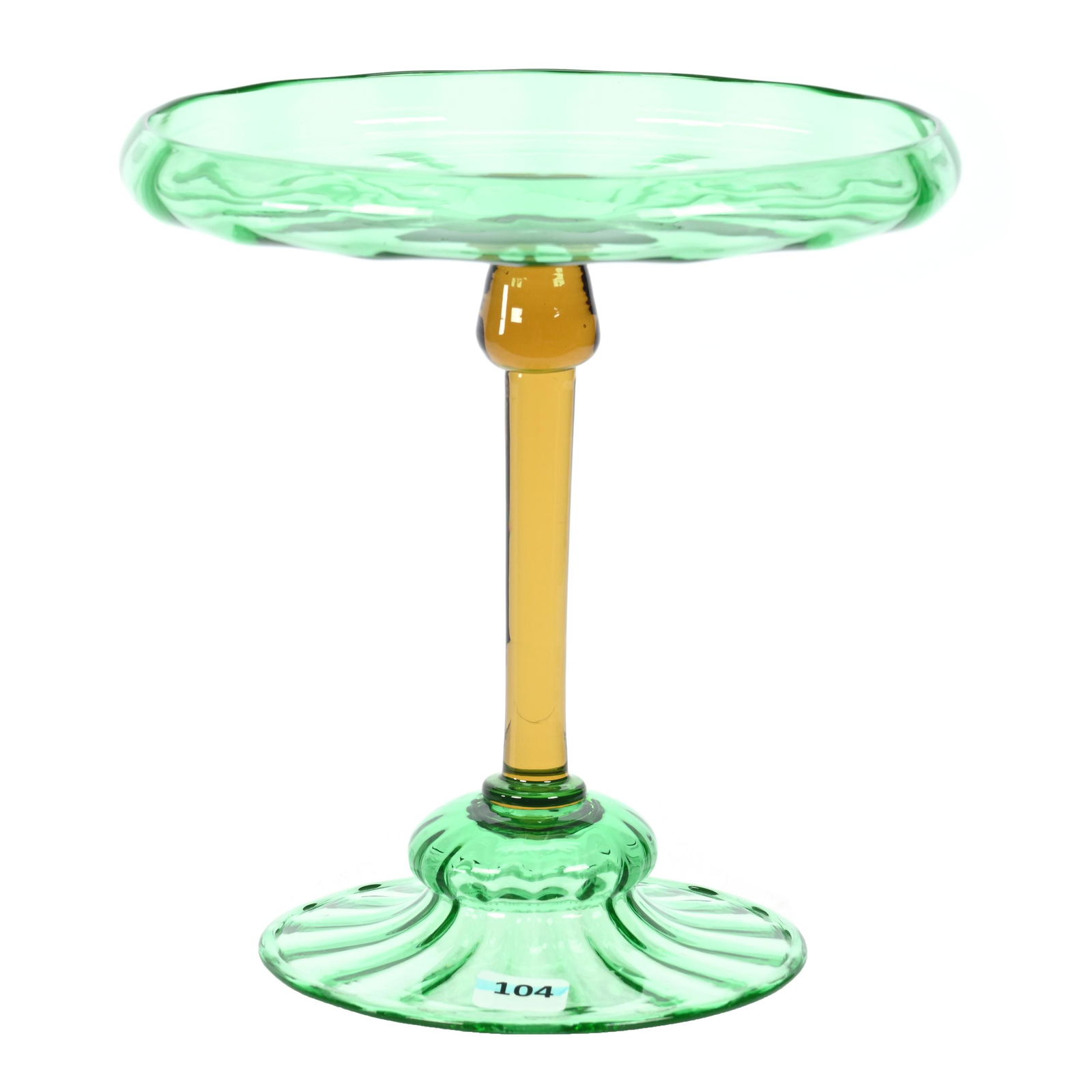 Compote, Unmarked Steuben Art Glass (1 of 3)