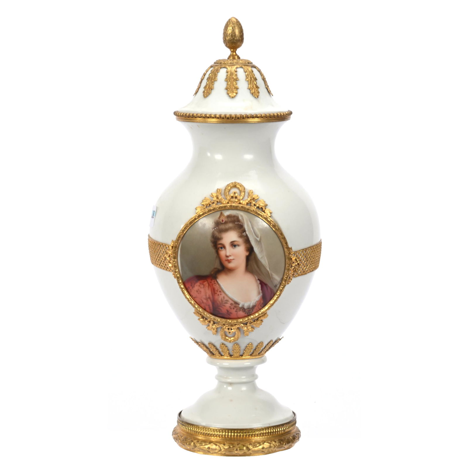 Pedestal Urn Marked Sevres (1 of 4)