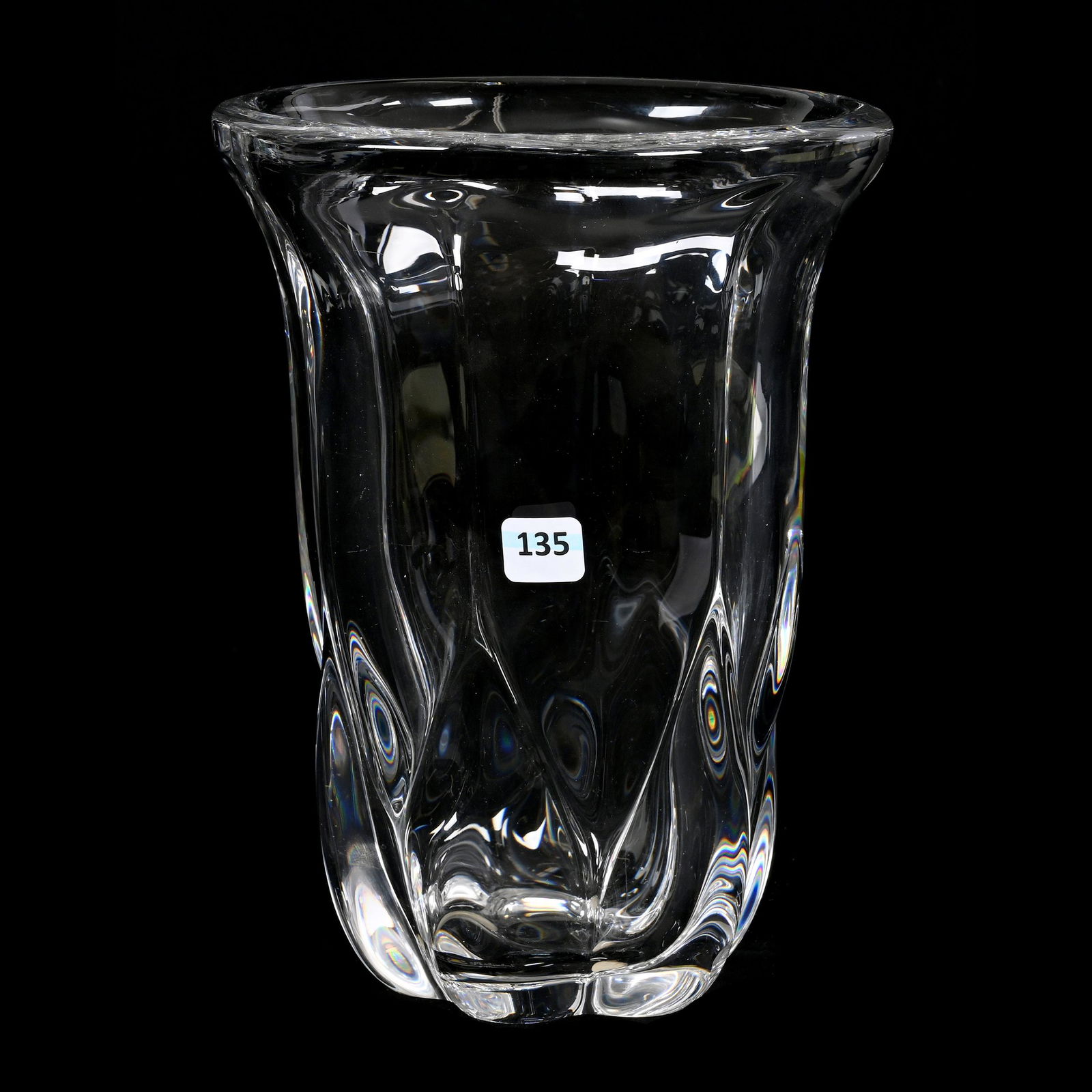 Vase Signed Val St. Lambert, Clear Crystal (1 of 4)