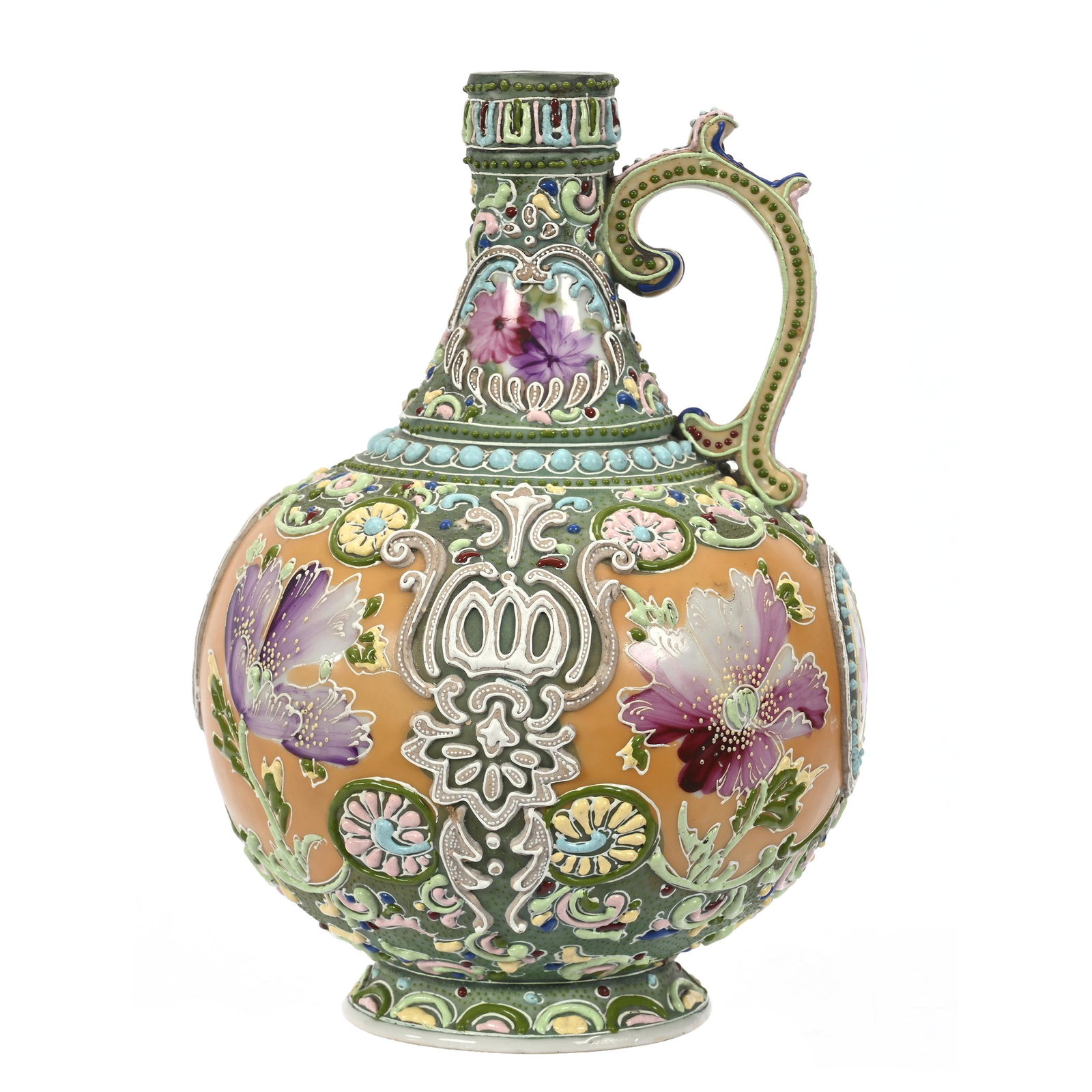 Handled Jug, Unmarked Nippon Style (1 of 3)