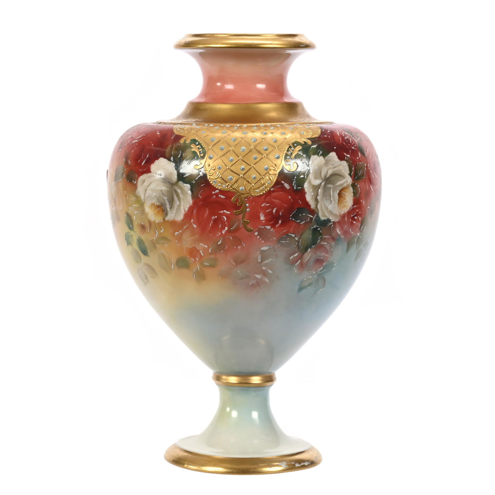 Pedestal Vase Marked CAC Belleek (1 of 3)