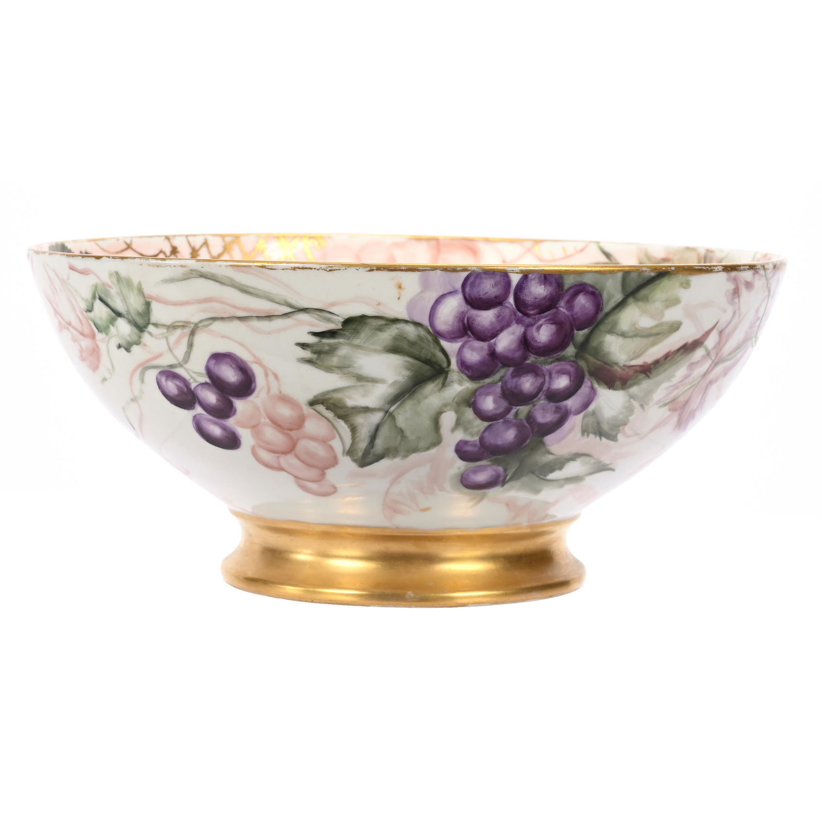 Pedestal Punch Bowl, Unmarked Limoges (1 of 3)