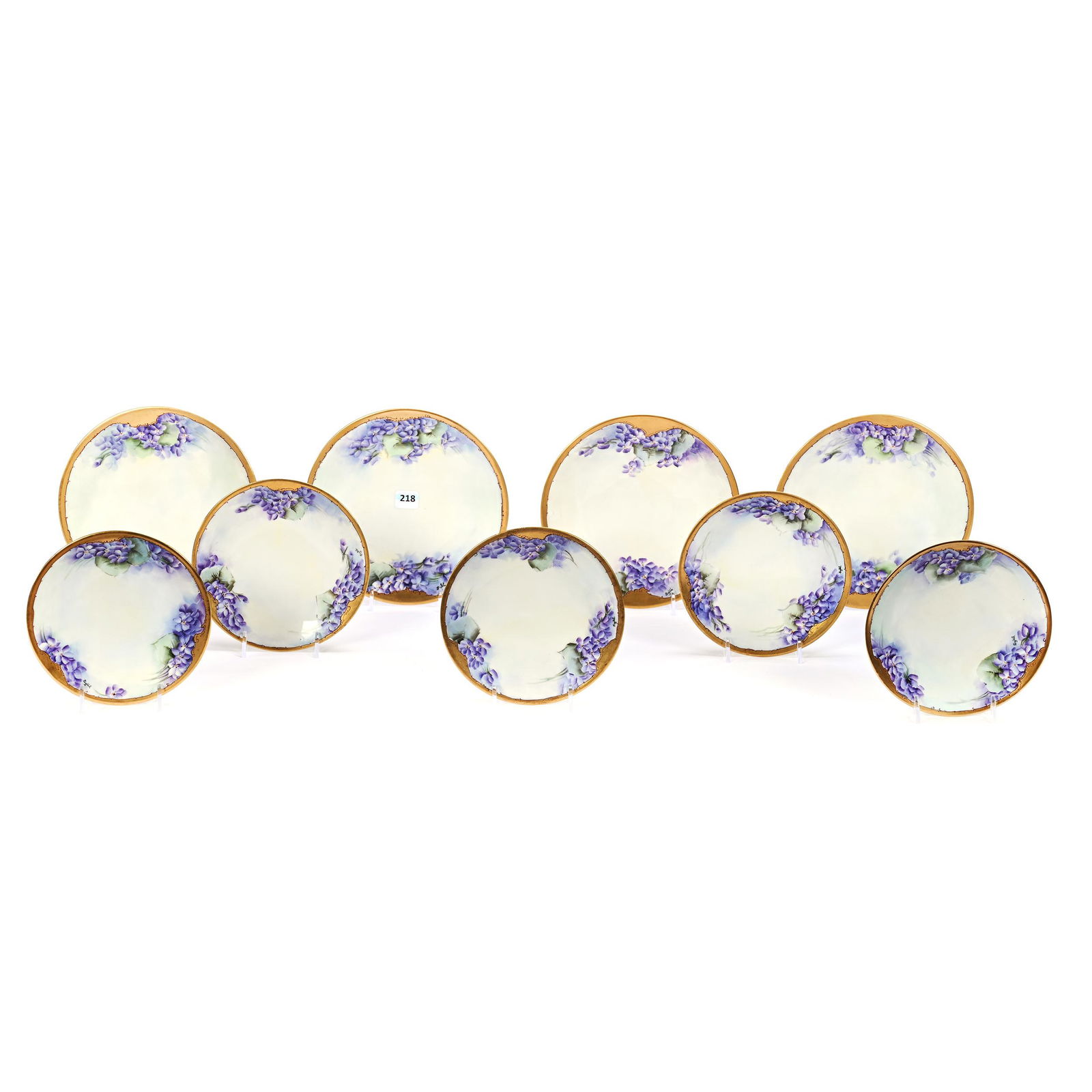 (9) Plates Marked J.P. Limoges (1 of 3)