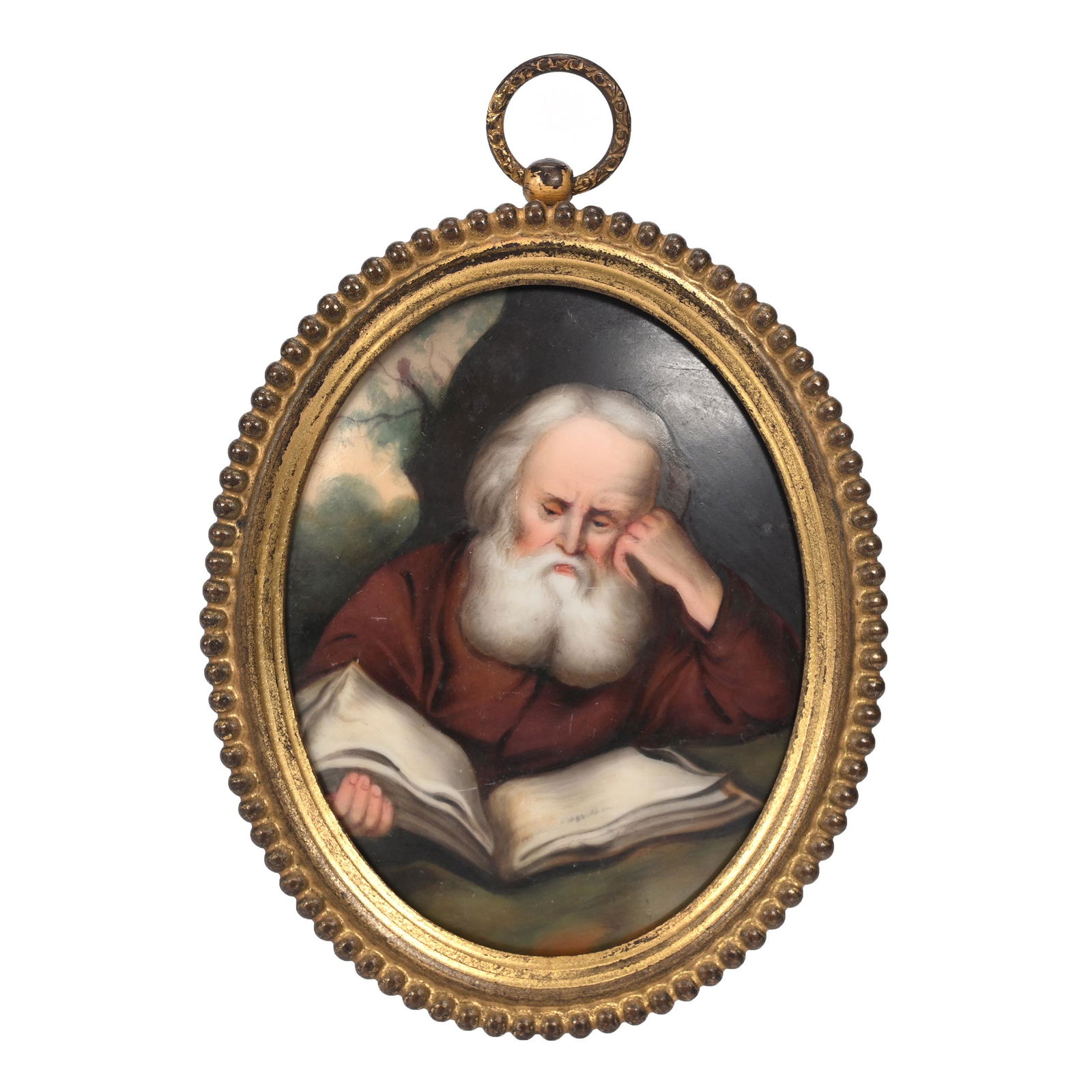 Oval Porcelain Plaque, Unmarked German (1 of 3)