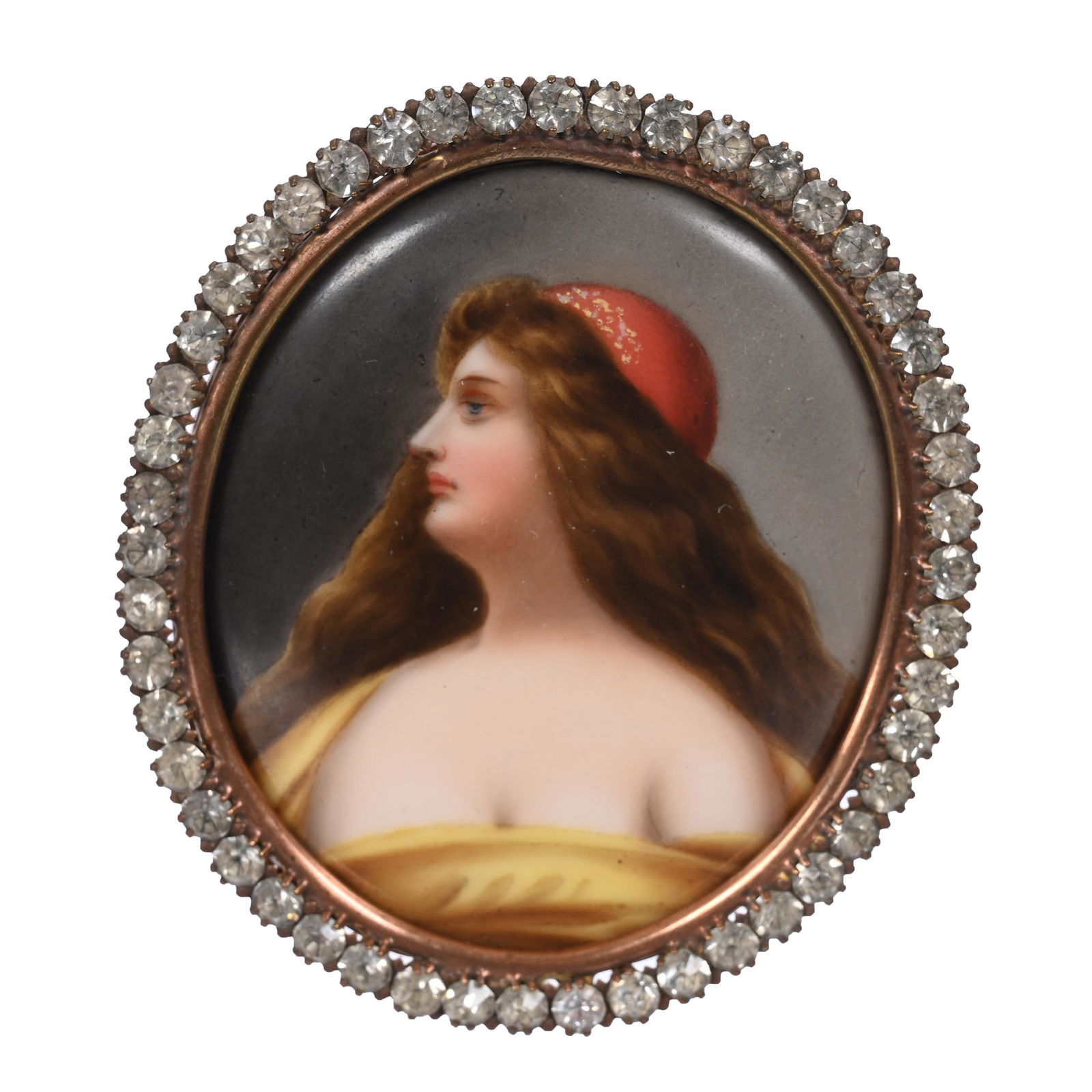 Oval Porcelain Plaque, Unmarked German (1 of 2)