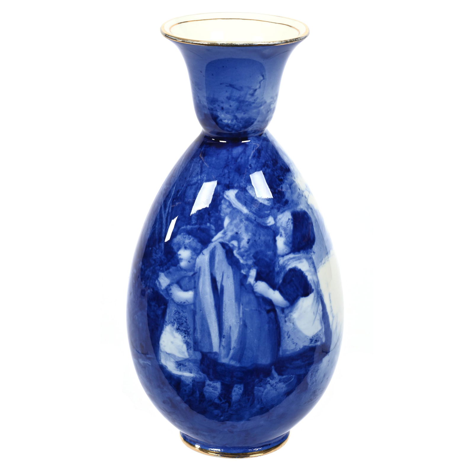 Vase Marked Burslem Flow Blue Babes In Woods (1 of 3)