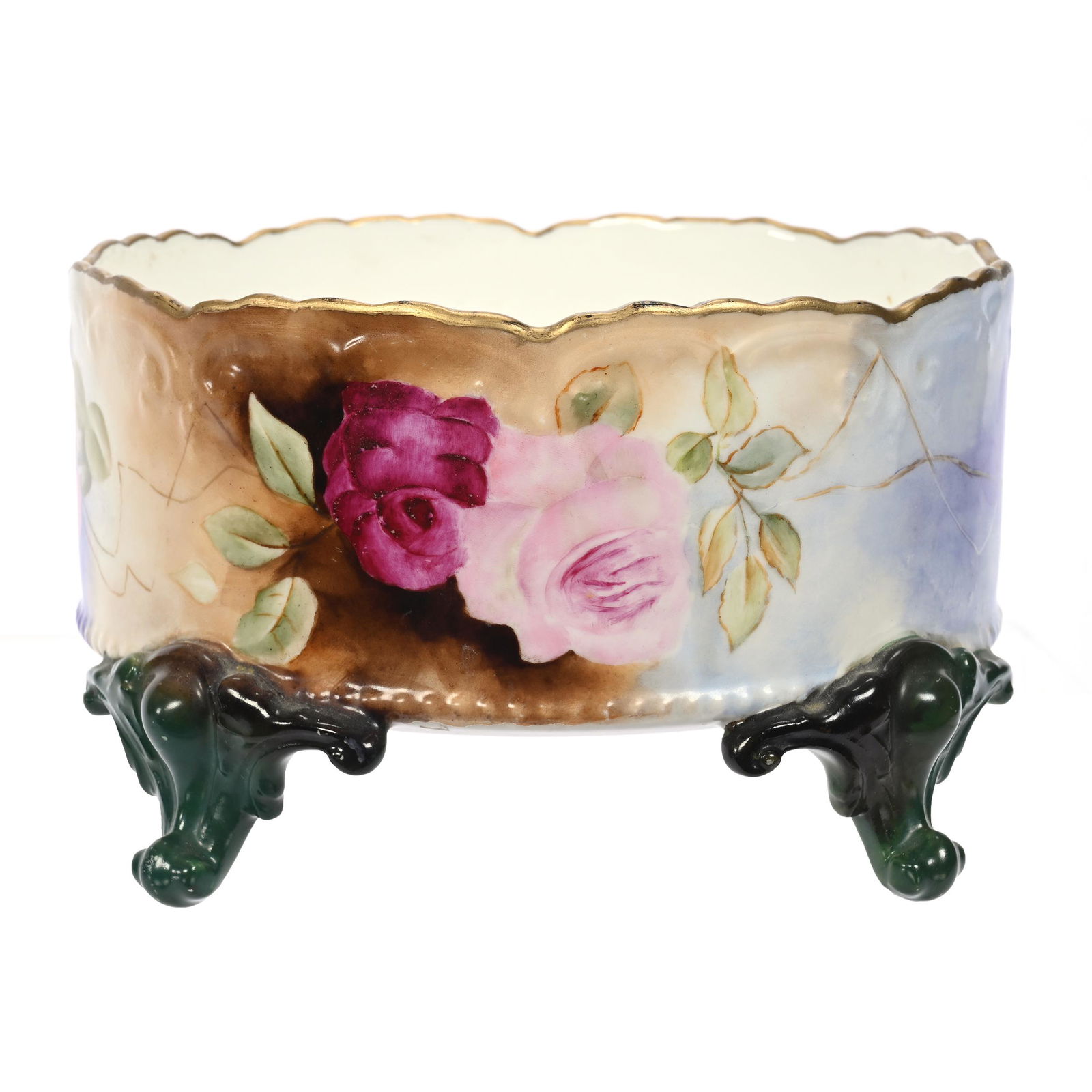 Footed Ferner Marked A.K. Limoges (1 of 3)