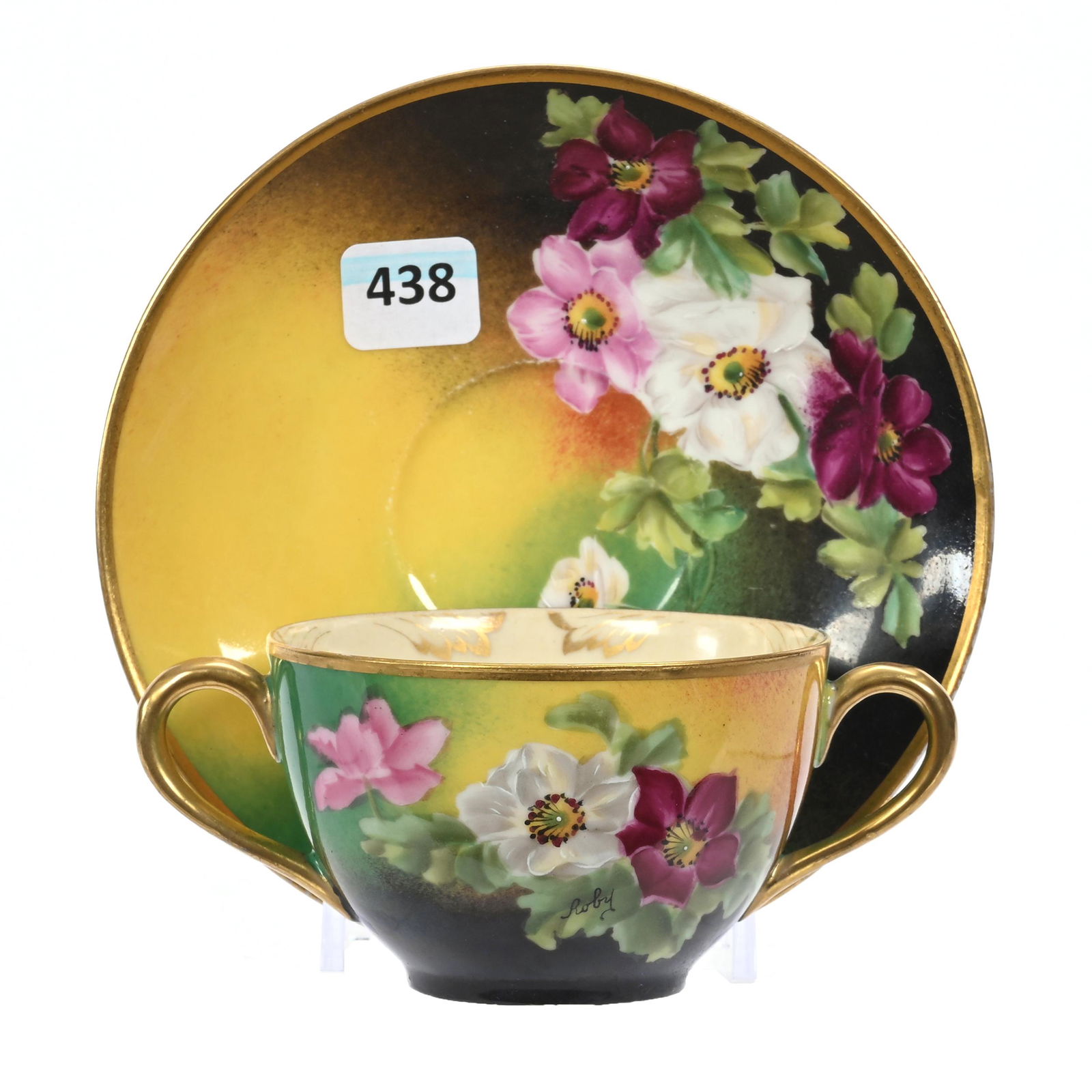 Bouillon Cup & Saucer Marked T&V Limoges (1 of 5)