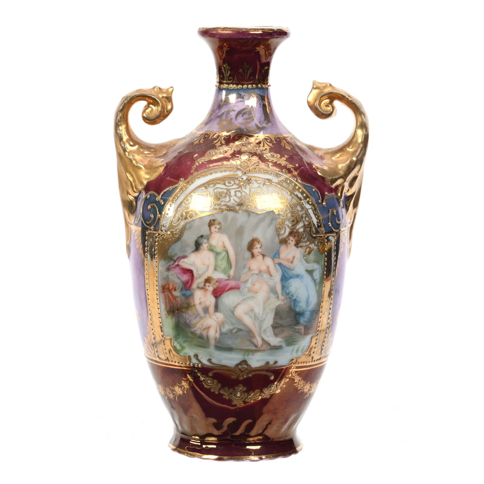 Vase Marked Prov Saxe, Two Handles (1 of 3)