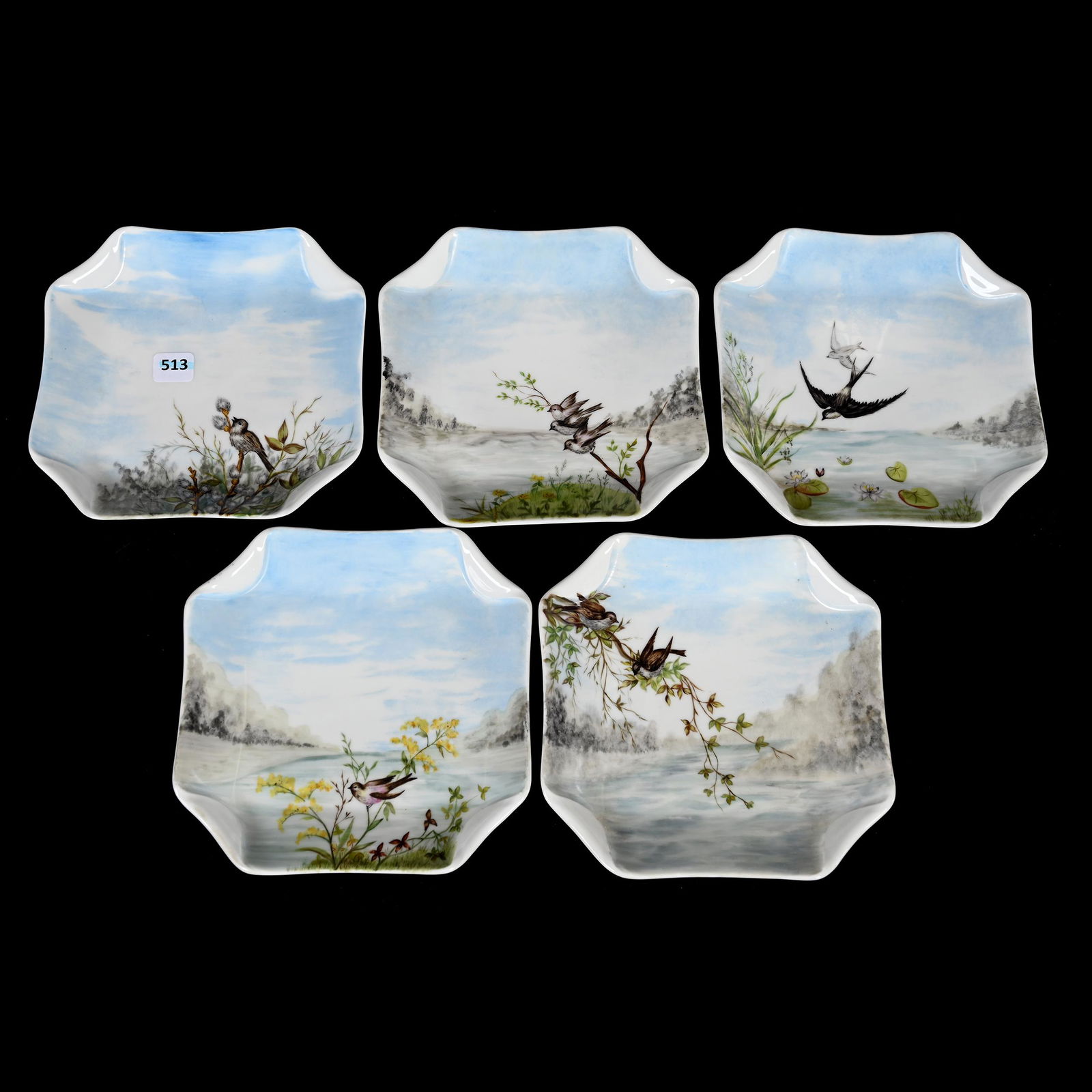 (5) Square Plates Marked H&C Limoges (1 of 2)