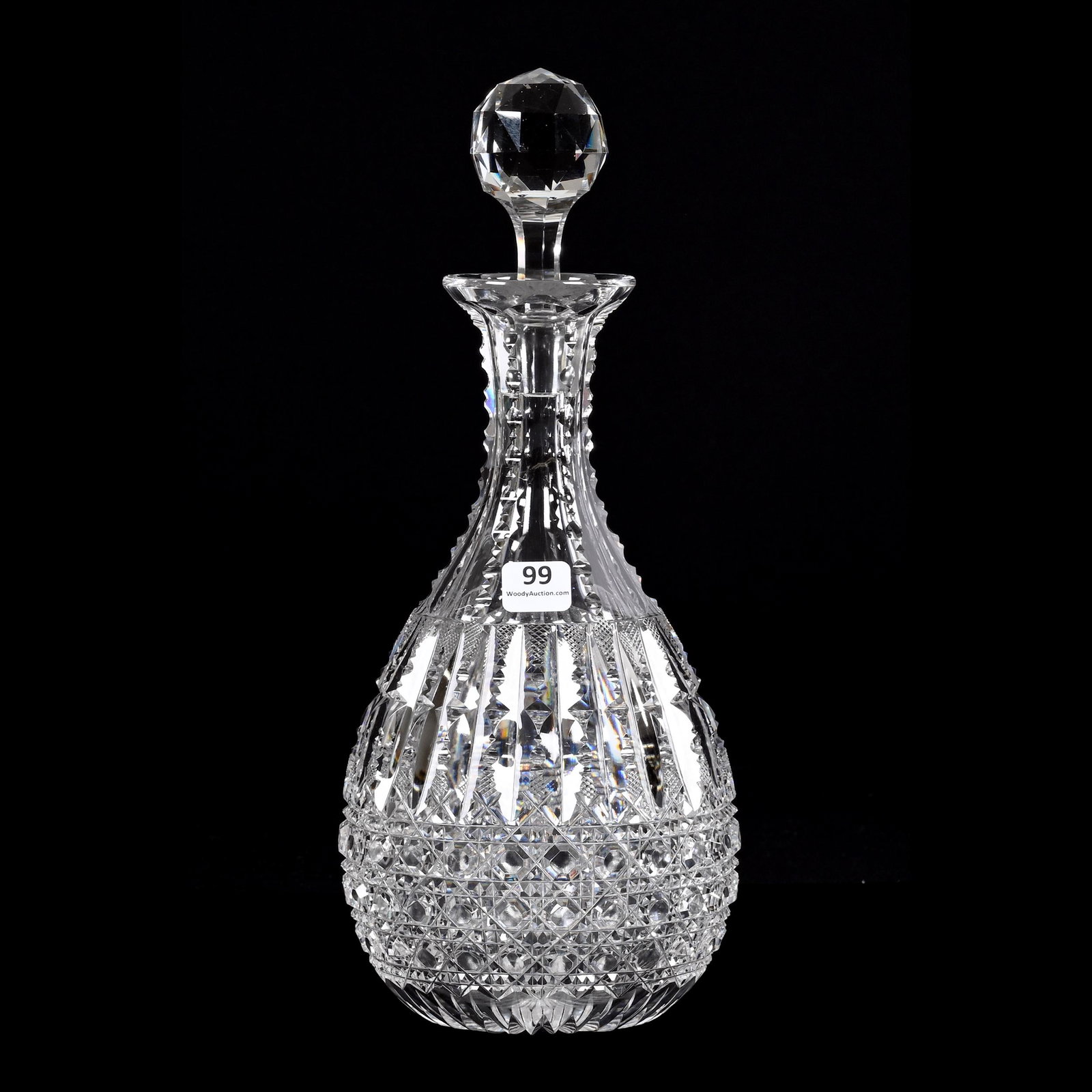 Decanter, ABCG, Signed Libbey Prism Pattern (1 of 3)