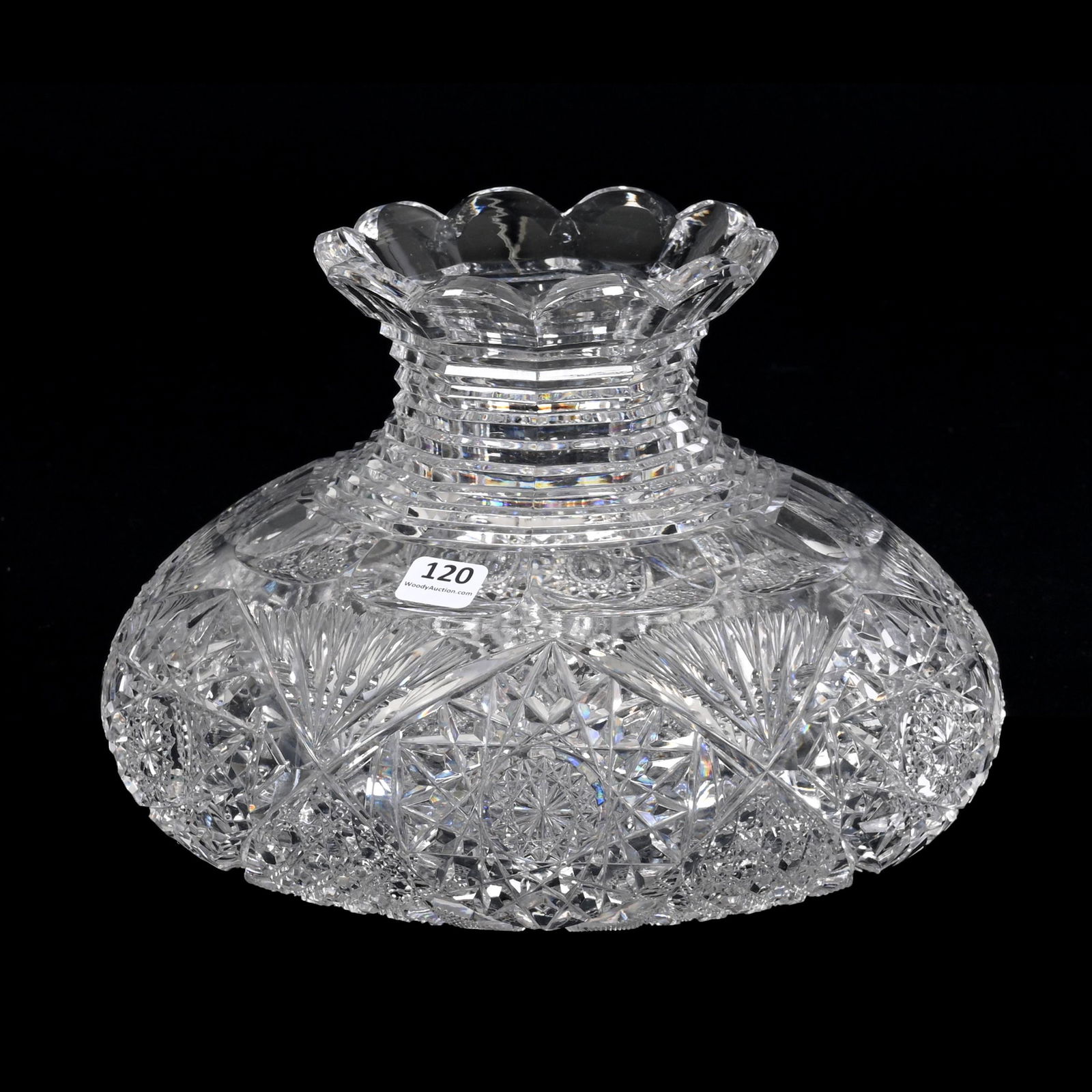 Flower Center, American Brilliant Cut Glass (1 of 3)