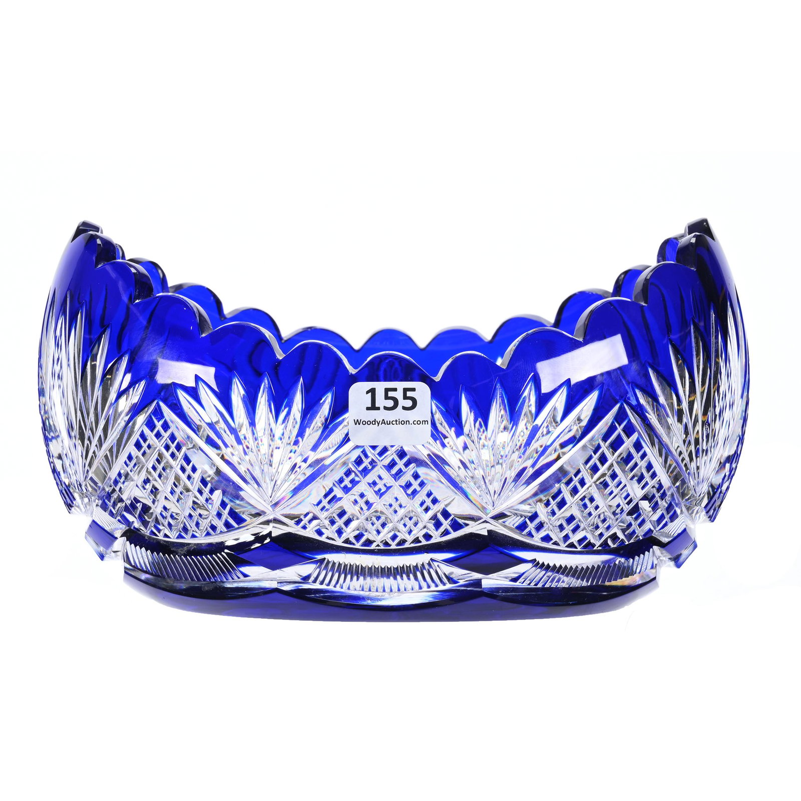 Banana Bowl, BPCG, Cobalt Blue Cut To Clear (1 of 3)