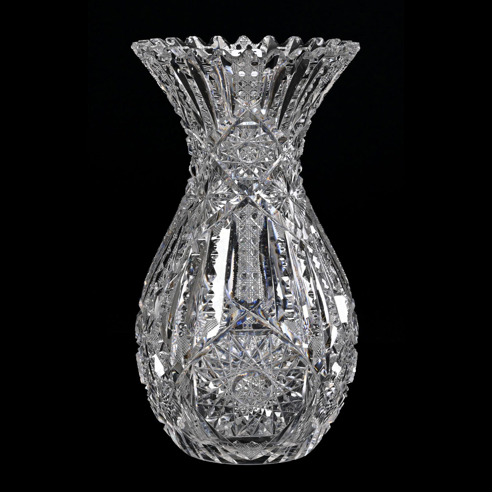 Vase, ABCG, Signed Libbey Ellsmere Pattern Variation (1 of 3)