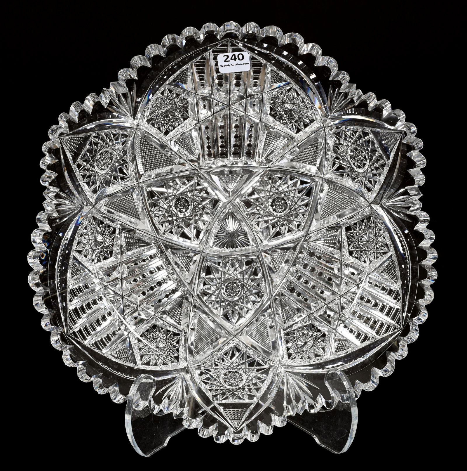 Round Tray, ABCG, Signed Libbey Corona Pattern (1 of 2)