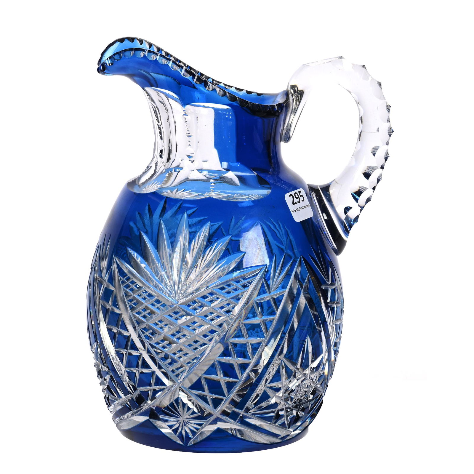 Pitcher, BPCG, Cobalt Blue Cut To Clear (1 of 3)