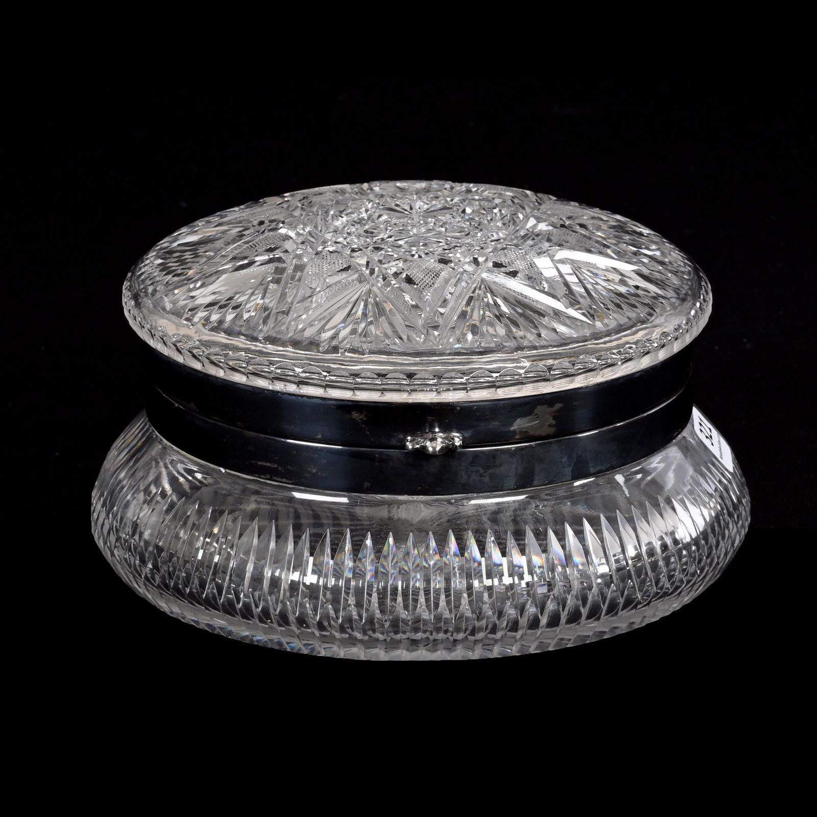 Dresser Box, Pairpoint, Pearl Pattern, American Brilliant Cut Glass (1 of 3)