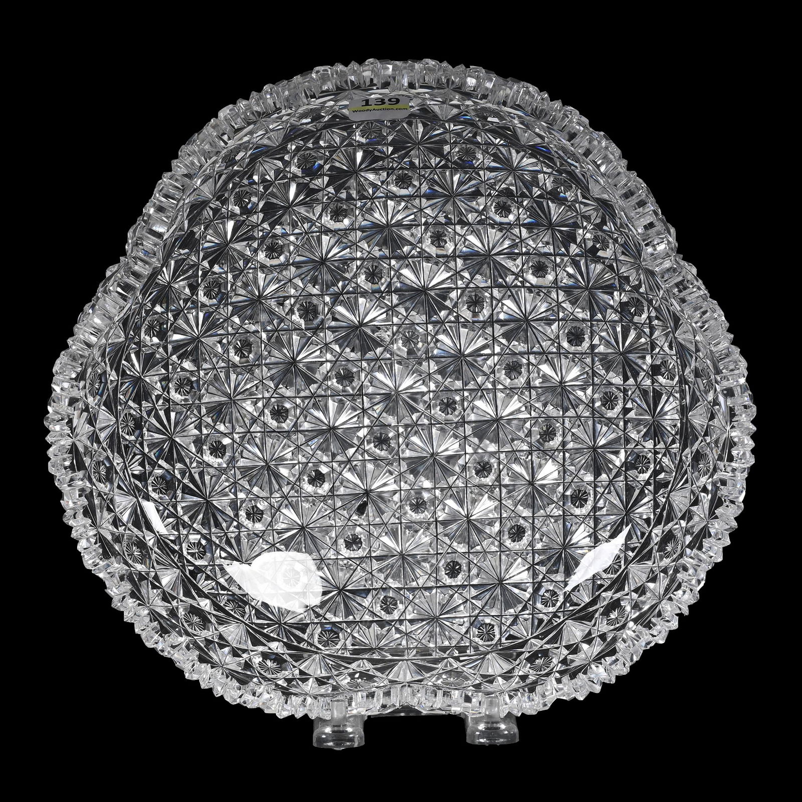 Bowl, Tri-Corner, American Brilliant Cut Glass (1 of 3)