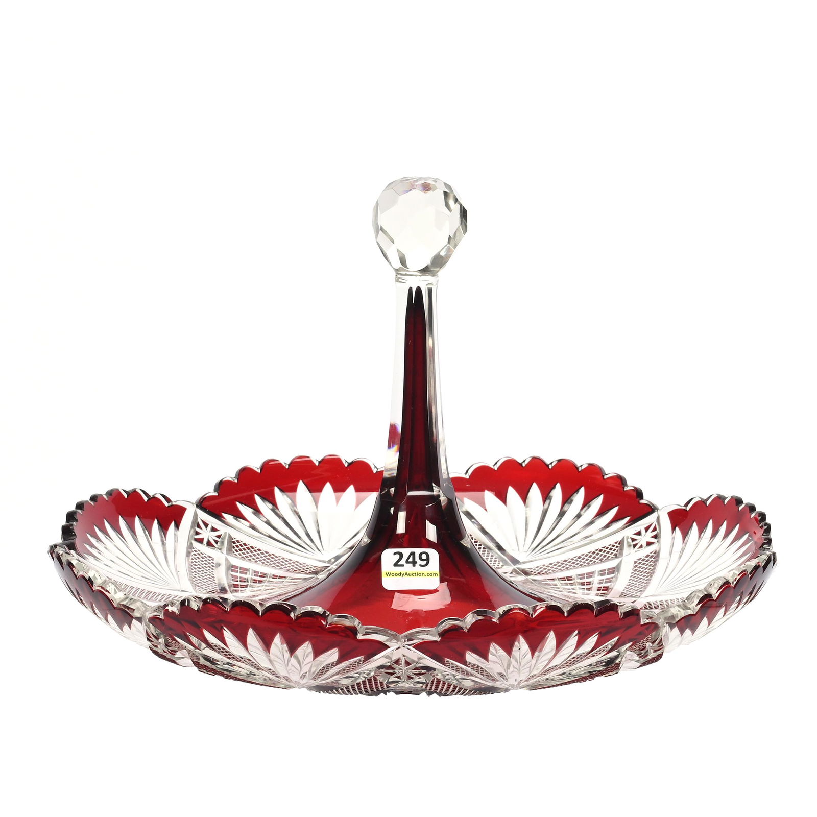 Stick Dish, BPCG, Ruby Red Cut To Clear (1 of 3)