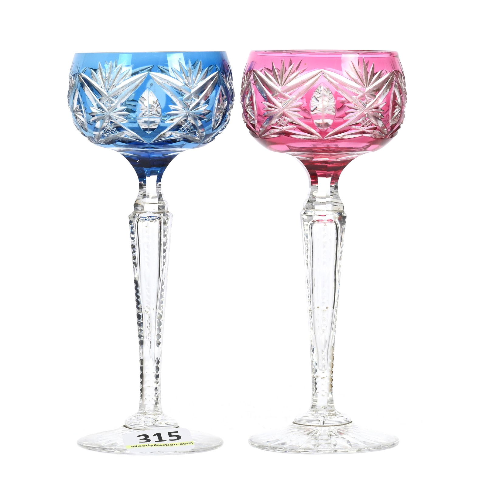 (2) Cordial Stems, BPCG, Color Cut To Clear (1 of 3)