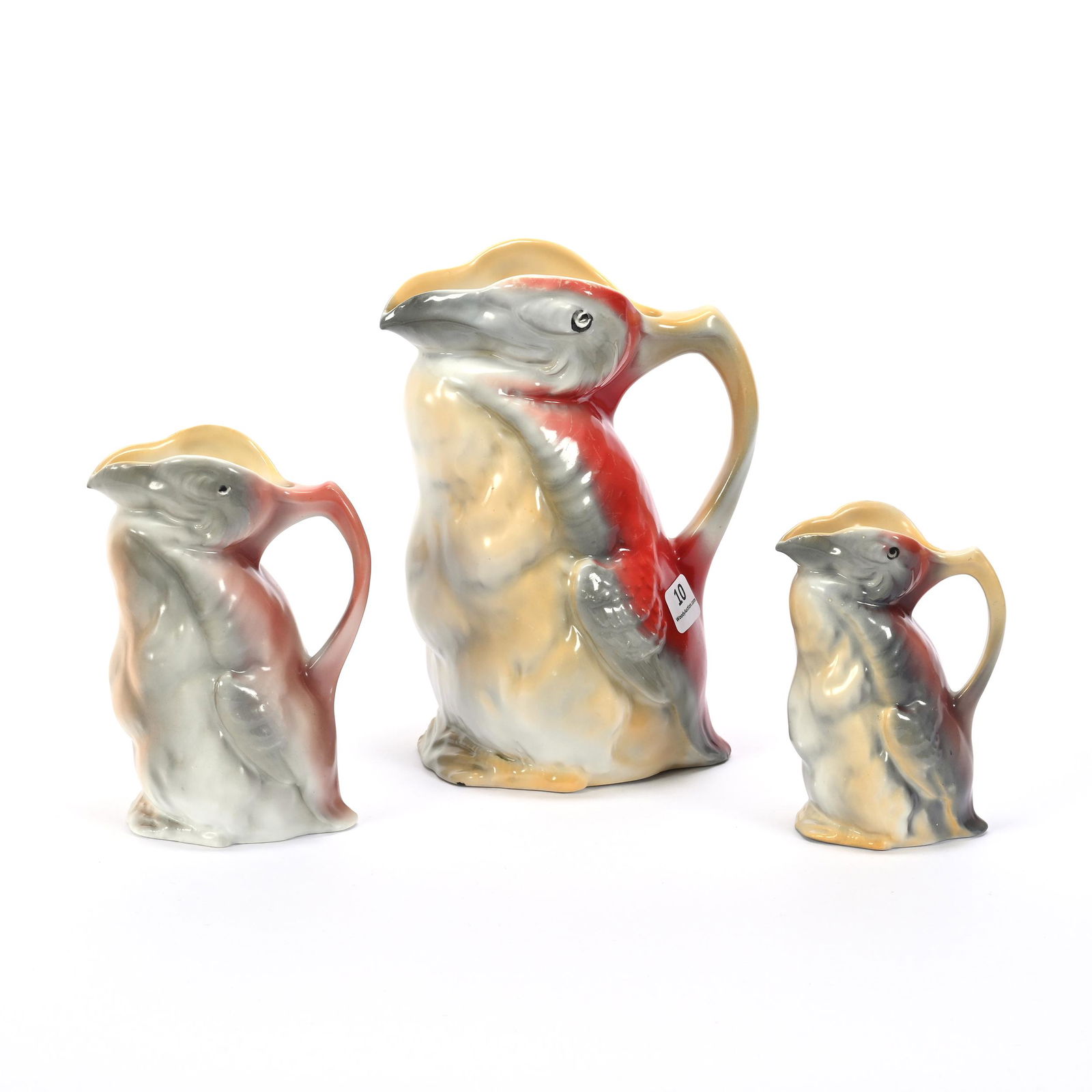 (3) Pitchers, Royal Bayreuth, Penguin/Puffin (1 of 3)