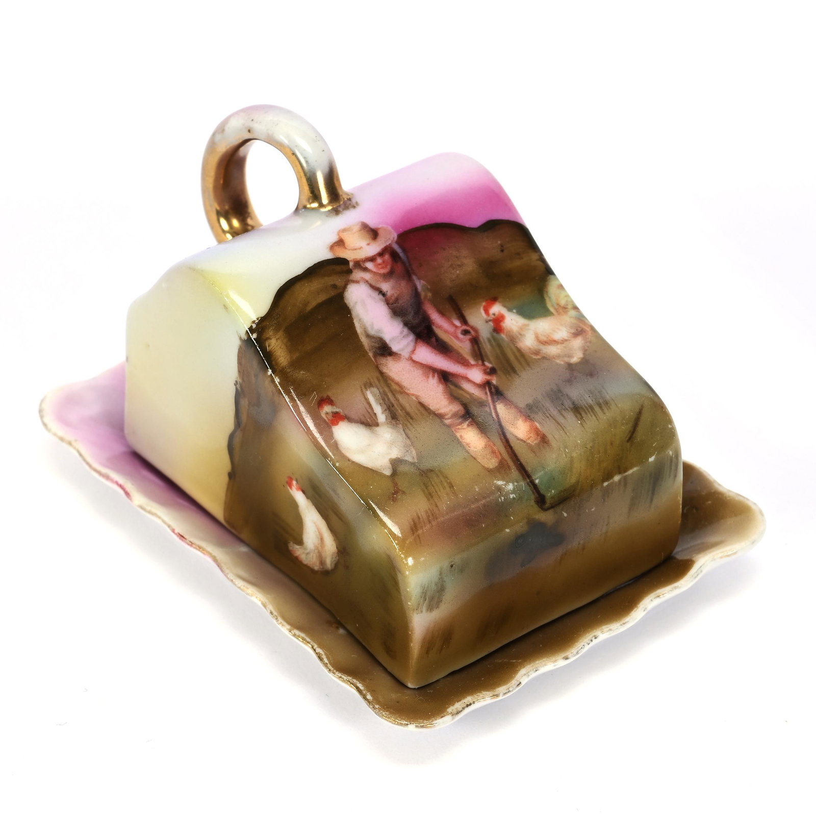 Miniature Cheese Dish, Unmarked Royal Bayreuth (1 of 3)