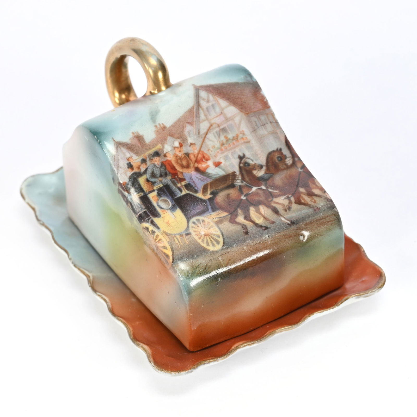 Miniature Cheese Dish, Unmarked Royal Bayreuth (1 of 3)