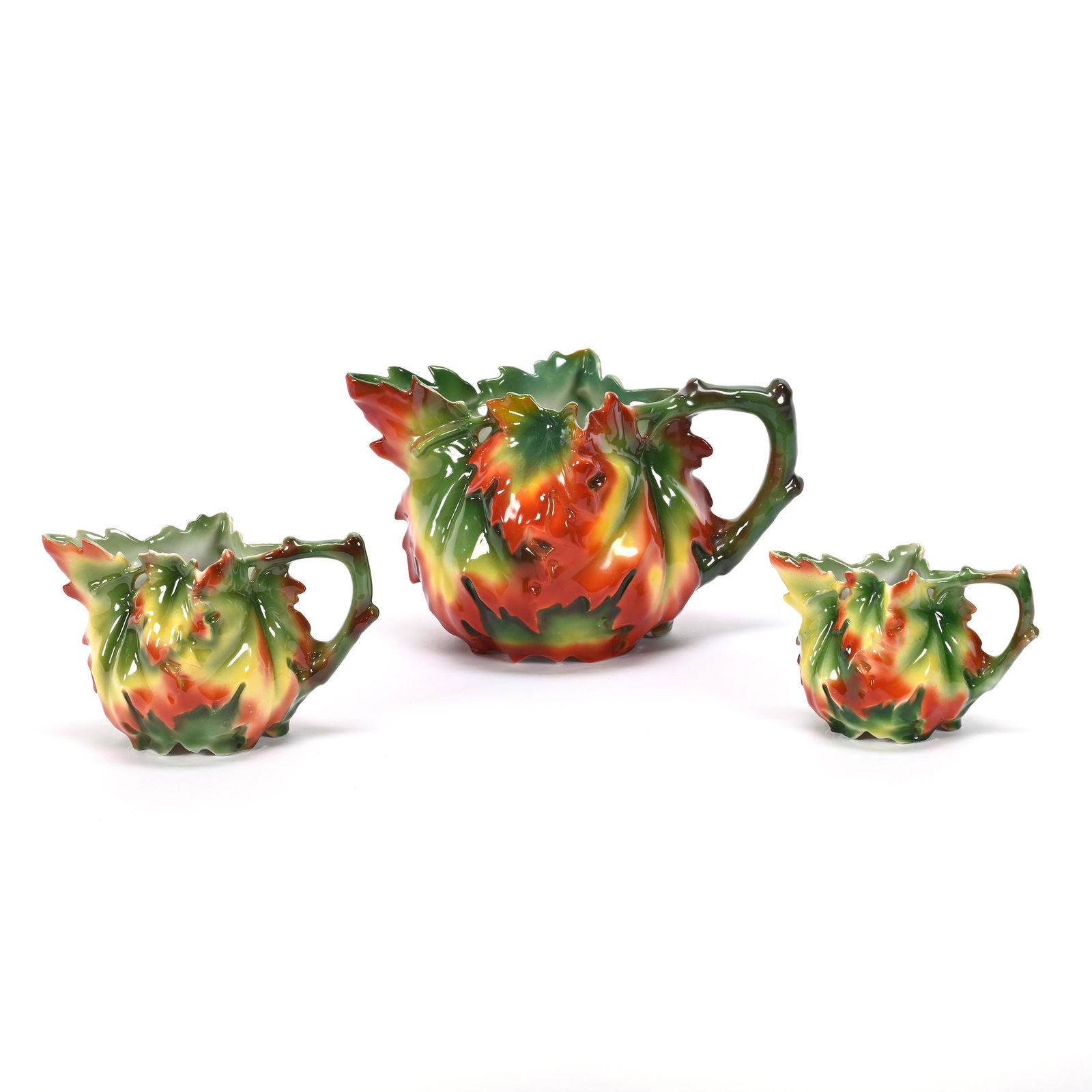 (3) Pitchers, Royal Bayreuth Blue Mark, Oak Leaf (1 of 3)