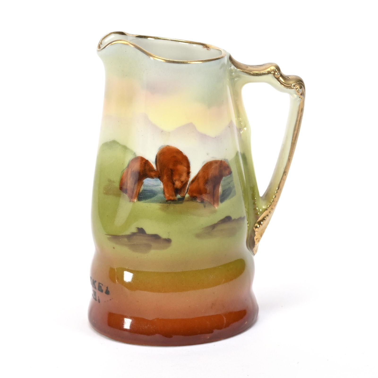 Creamer, Royal Bayreuth Blue Mark, Brown Bear (1 of 4)