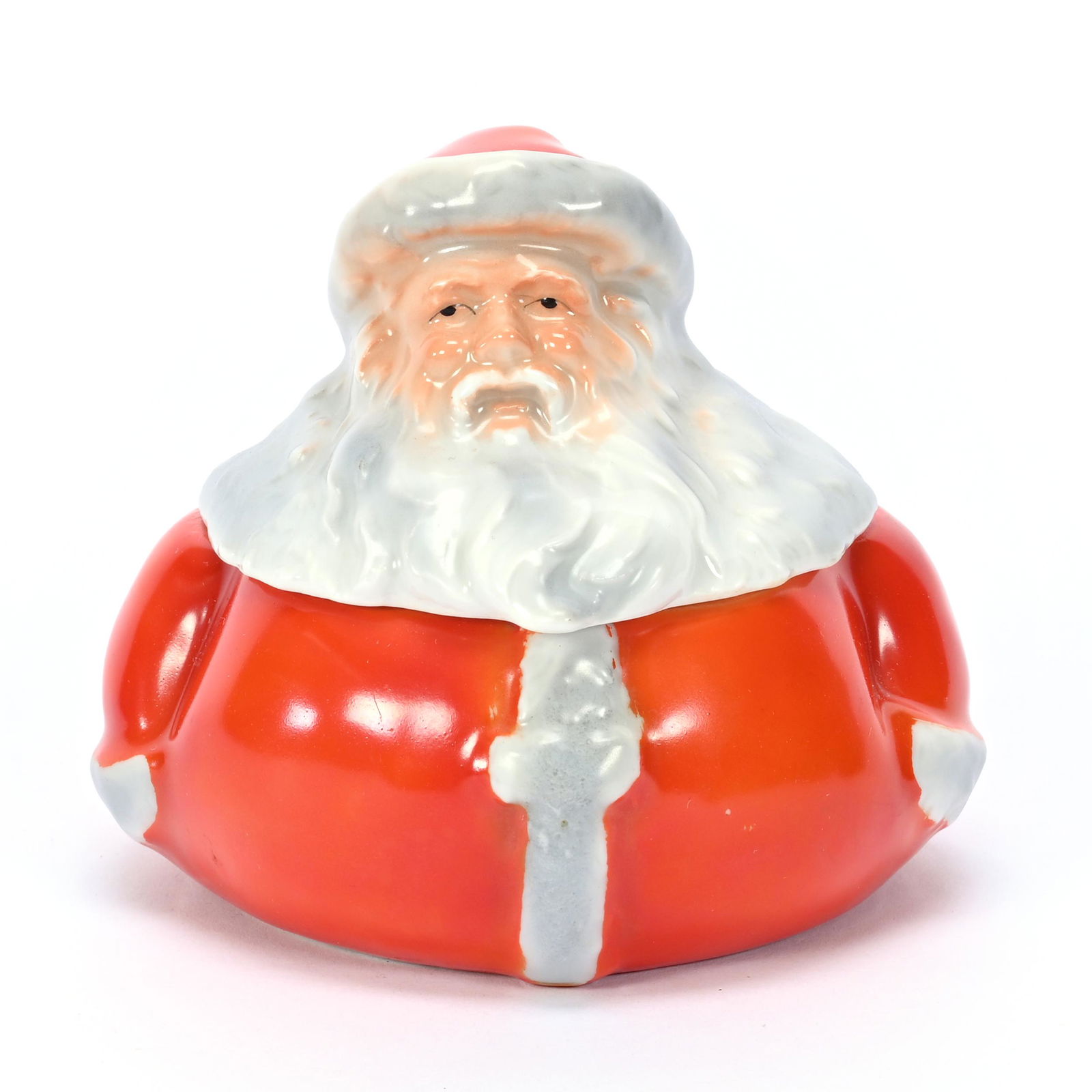 Covered Box, Royal Bayreuth Blue Mark, Red Santa (1 of 4)