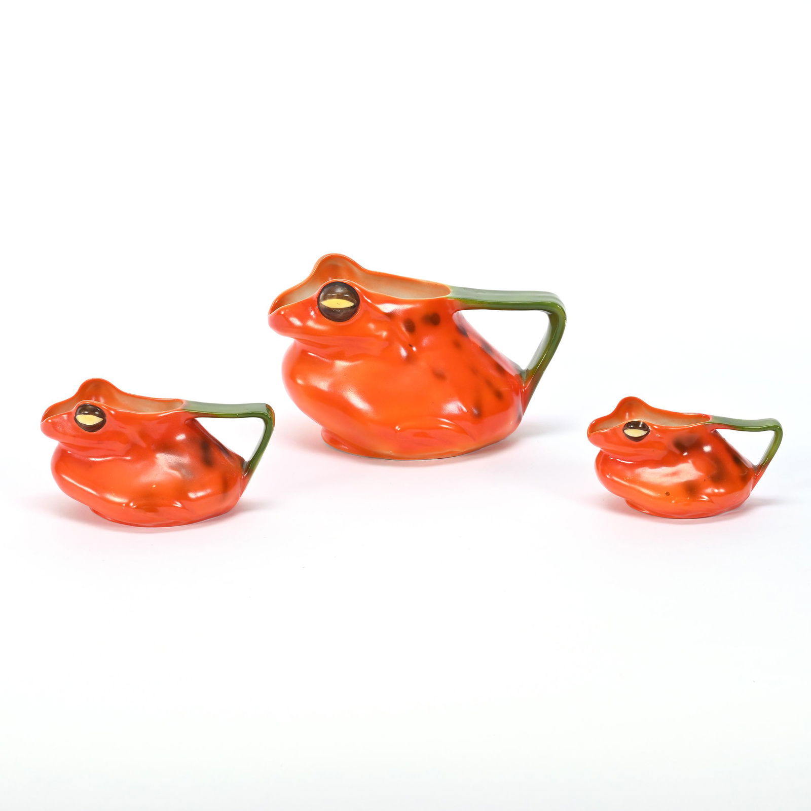 (3) Pitchers, Royal Bayreuth Blue Mark, Red Frog (1 of 3)