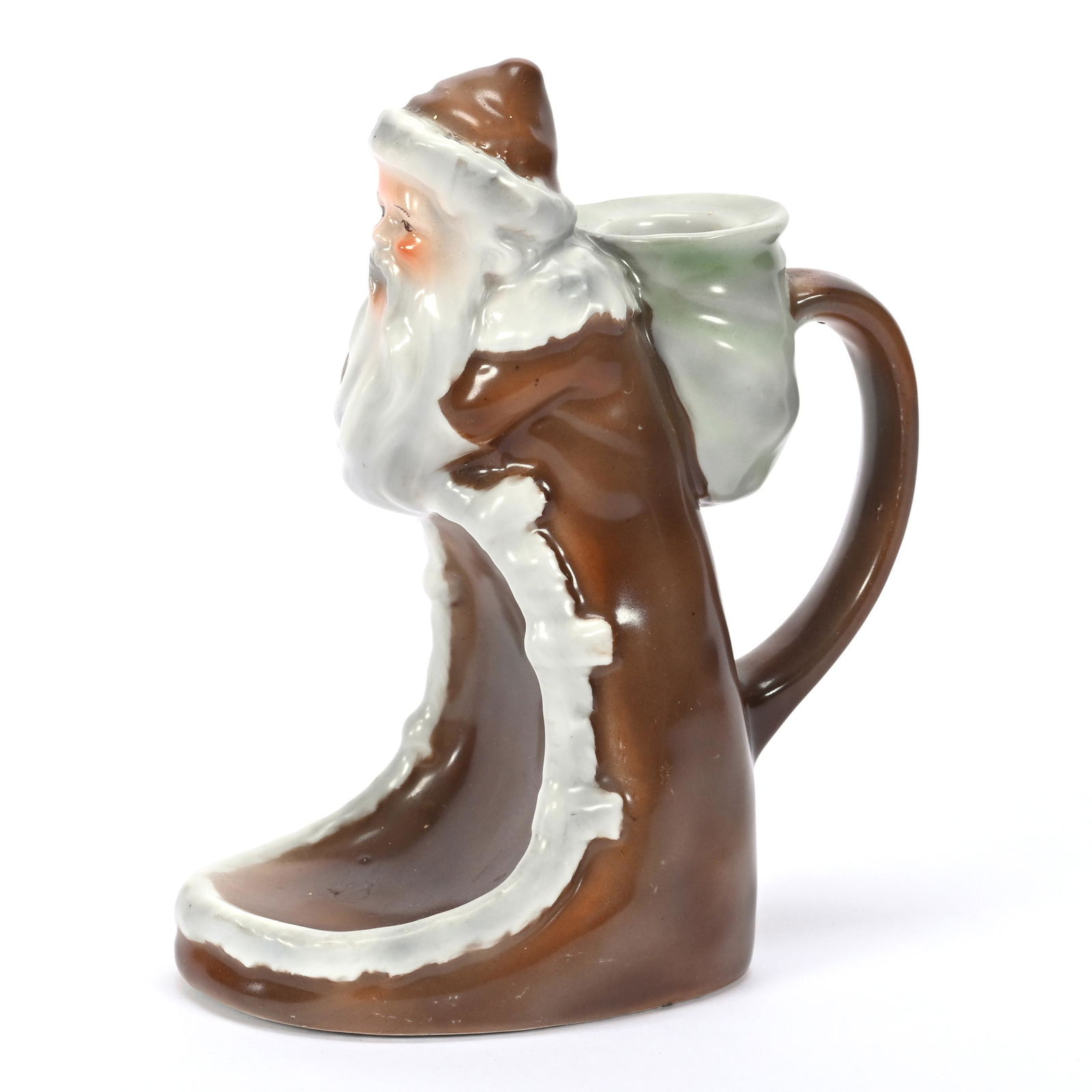 Chamberstick, Royal Bayreuth, Unmarked, Brown Santa (1 of 3)