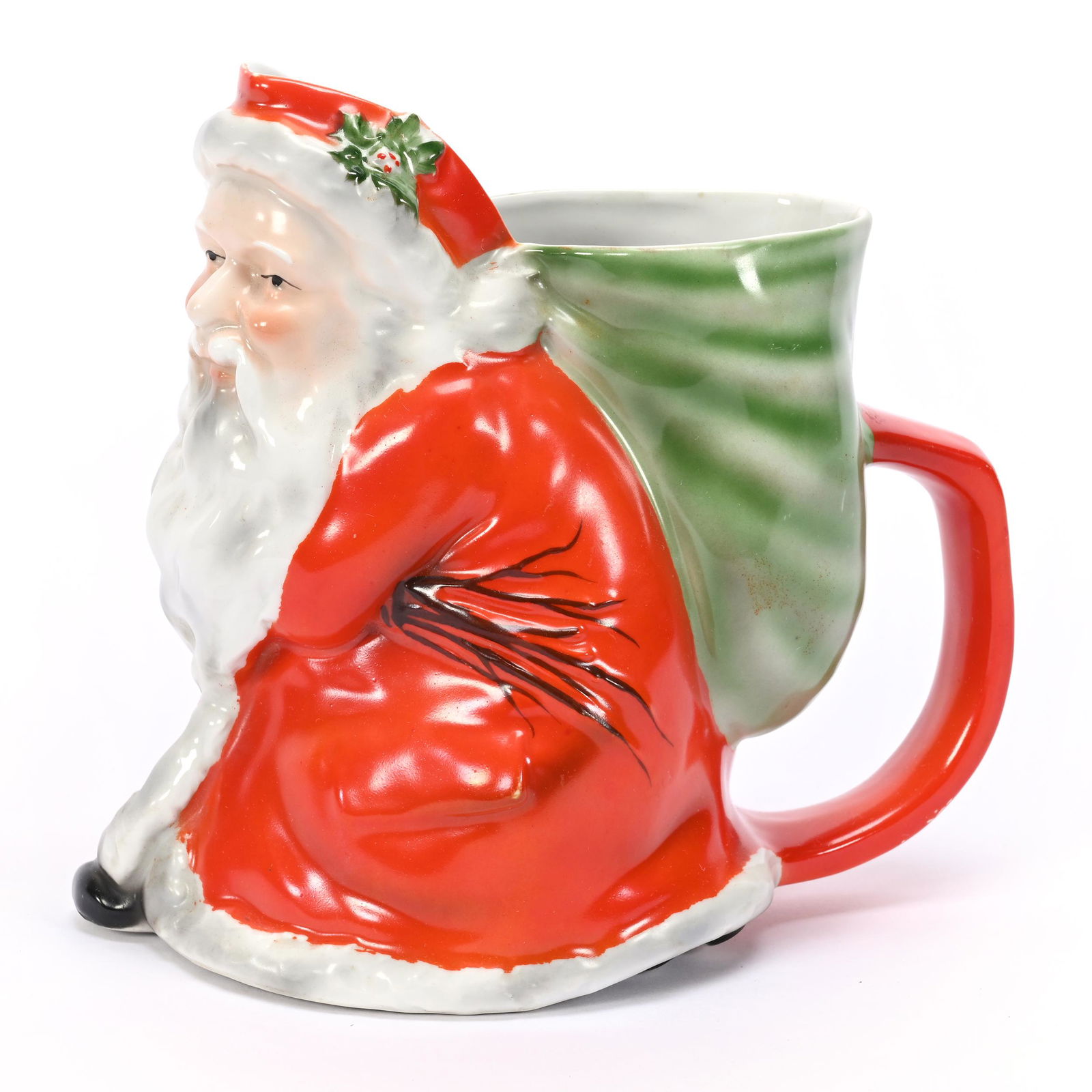 Lemonade Pitcher, Royal Bayreuth Blue Mark Red Santa (1 of 3)