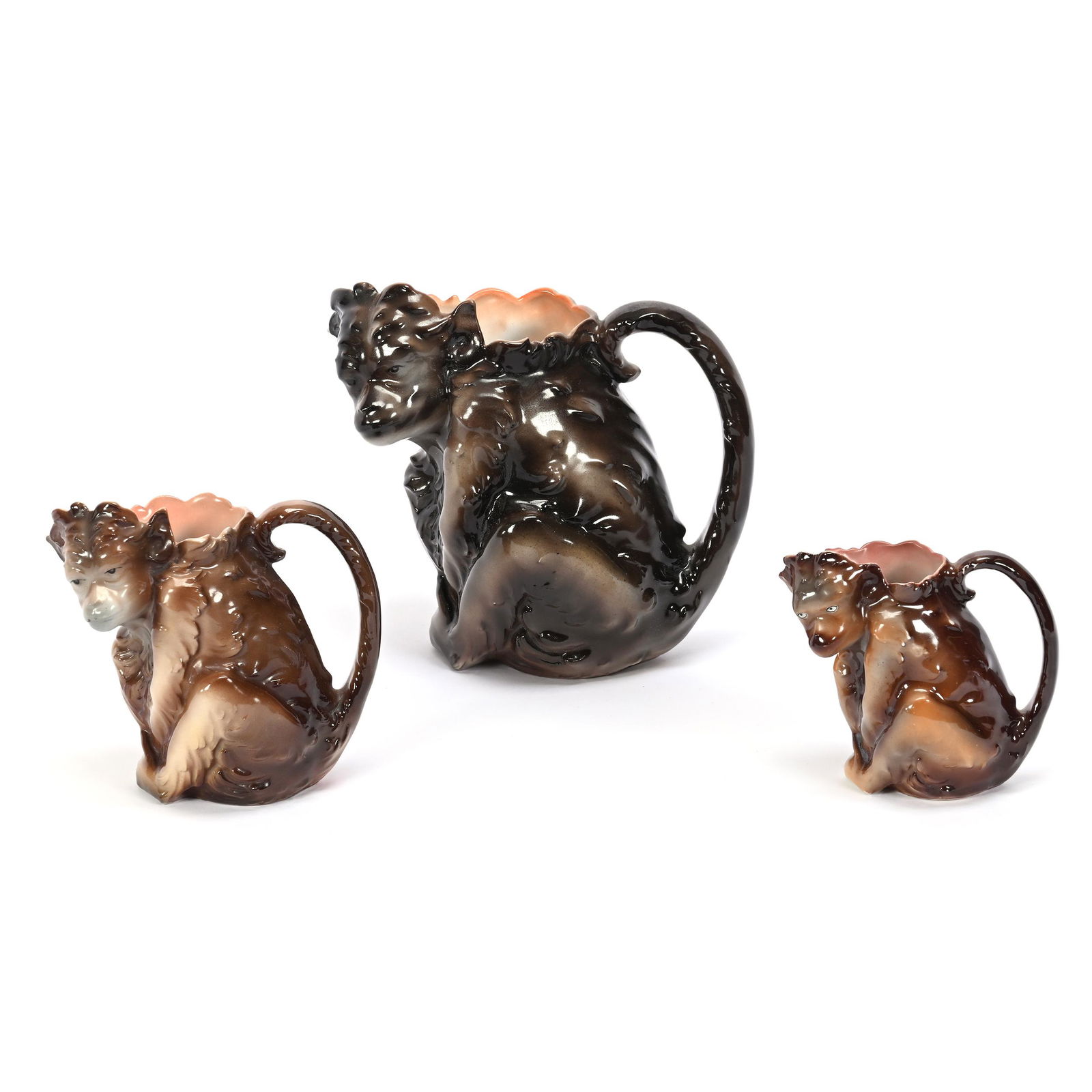 (3) Pitchers, Royal Bayreuth, Monkeys (1 of 3)