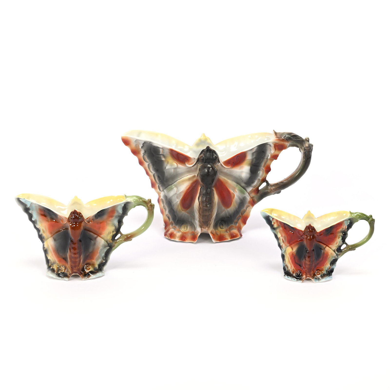 (3) Pitchers, Royal Bayreuth Blue Mark, Butterfly (1 of 3)