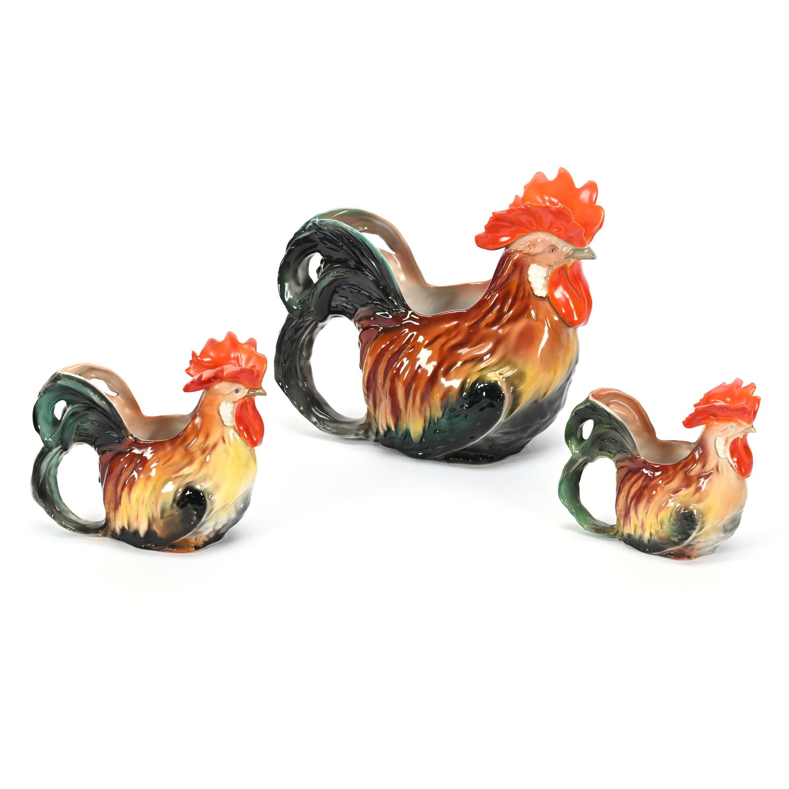 (3) Pitchers, Royal Bayreuth, Rooster (1 of 3)
