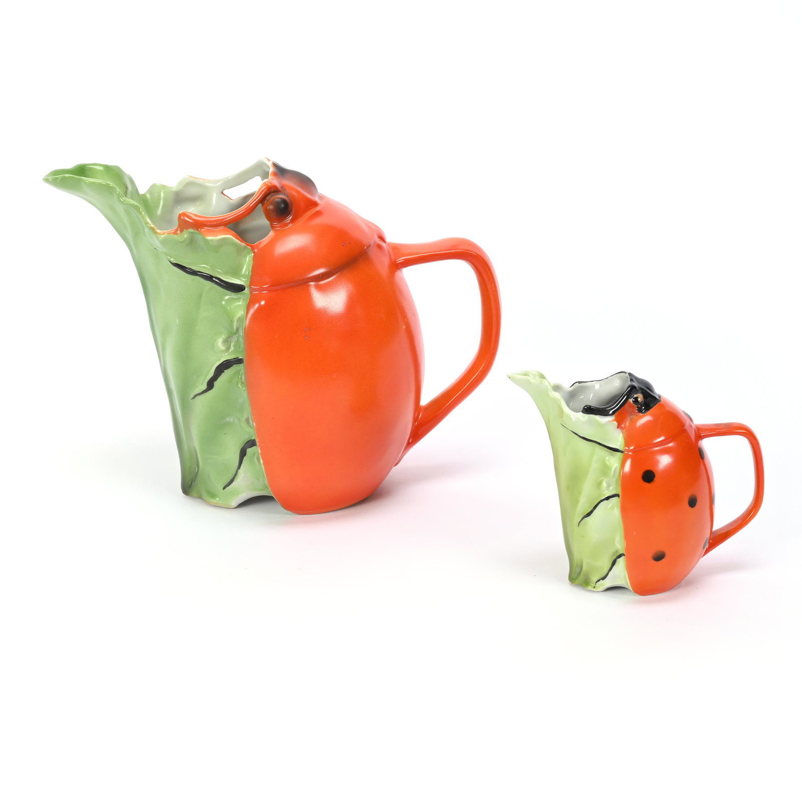 (2) Pitchers, Royal Bayreuth Blue Mark, Insects (1 of 3)