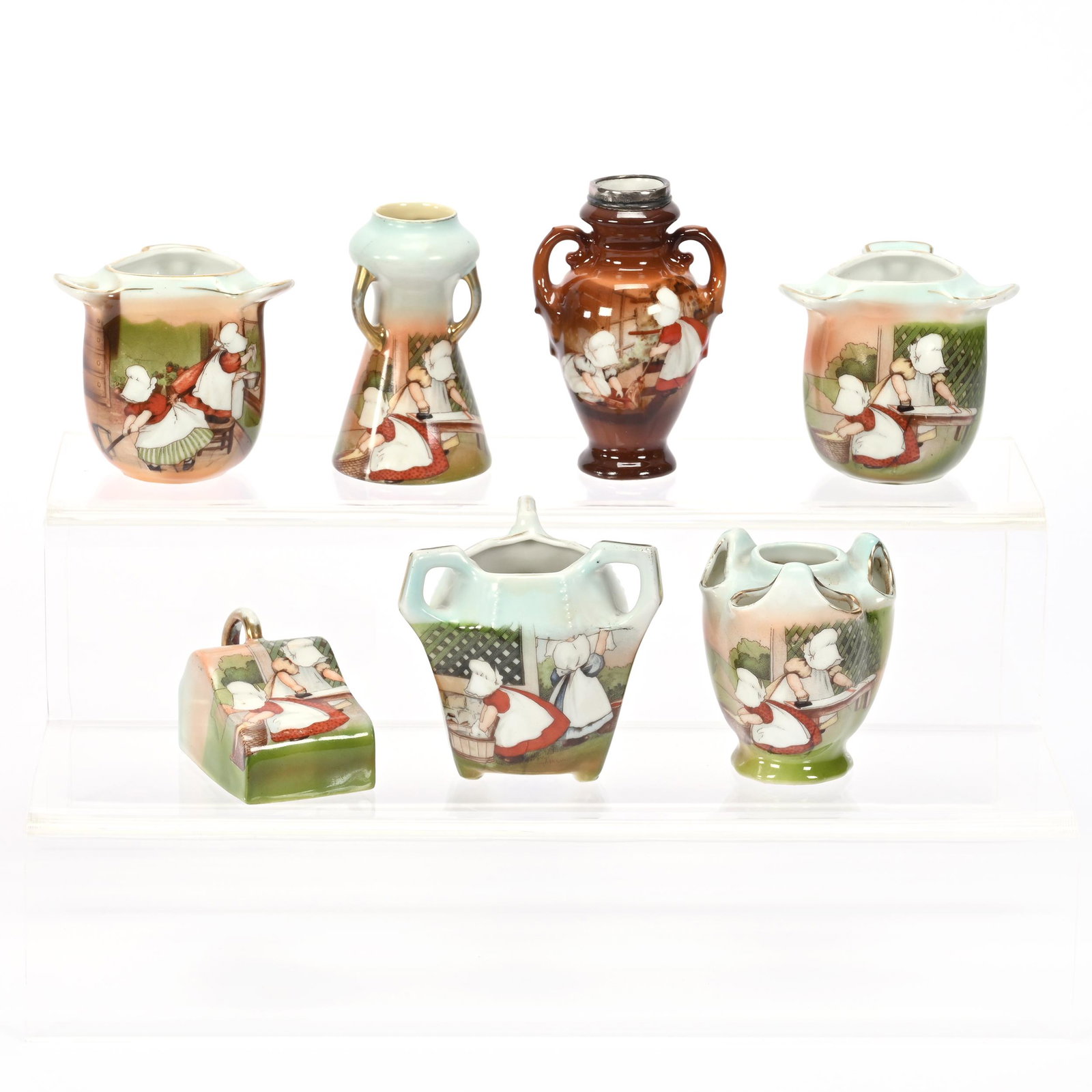 (7) Items, Royal Bayreuth, Sunbonnet Babies (1 of 3)