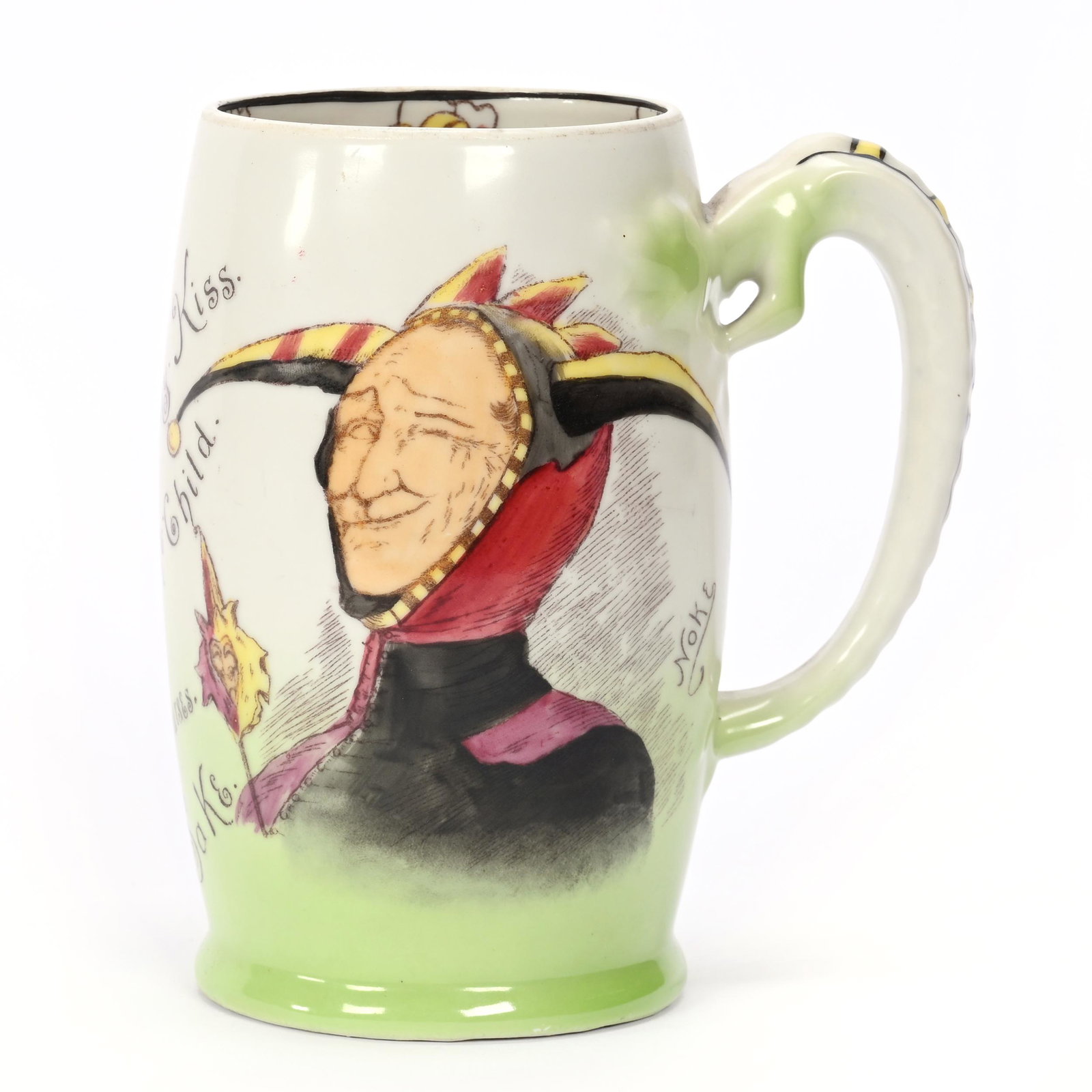 Mug, Unmarked Royal Bayreuth, Jester (1 of 3)