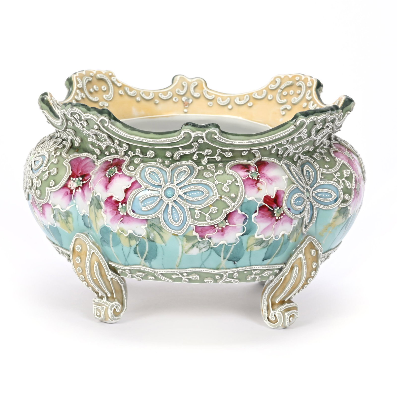 Footed Ferner, Unmarked Nippon (1 of 3)