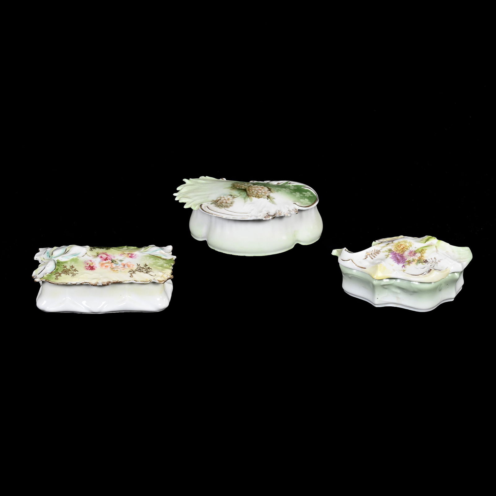 (3) Covered Boxes, Unmarked Prussia (1 of 6)