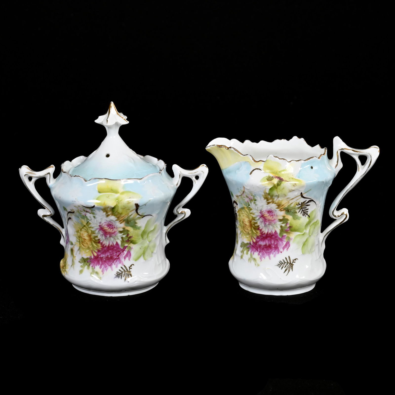 Creamer & Sugar Set, Unmarked Prussia (1 of 4)